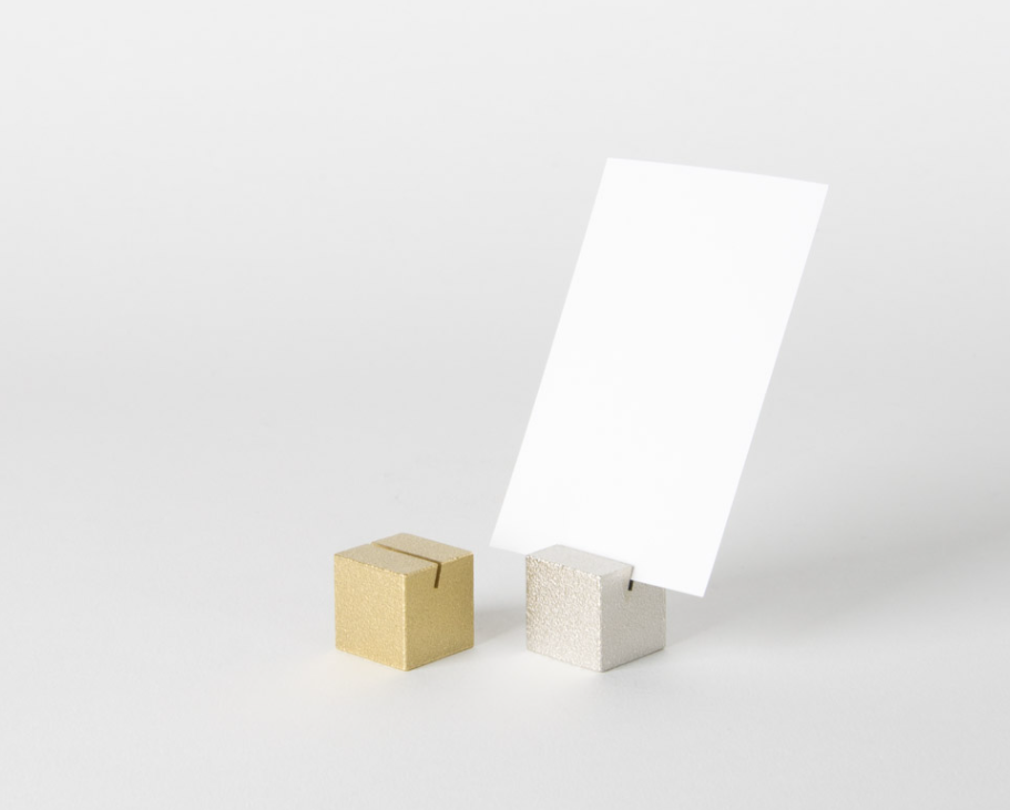 스미타니 큐브 카드홀더 - 골드 & 실버 Sumitani Cube Card Stand Gold & Silver