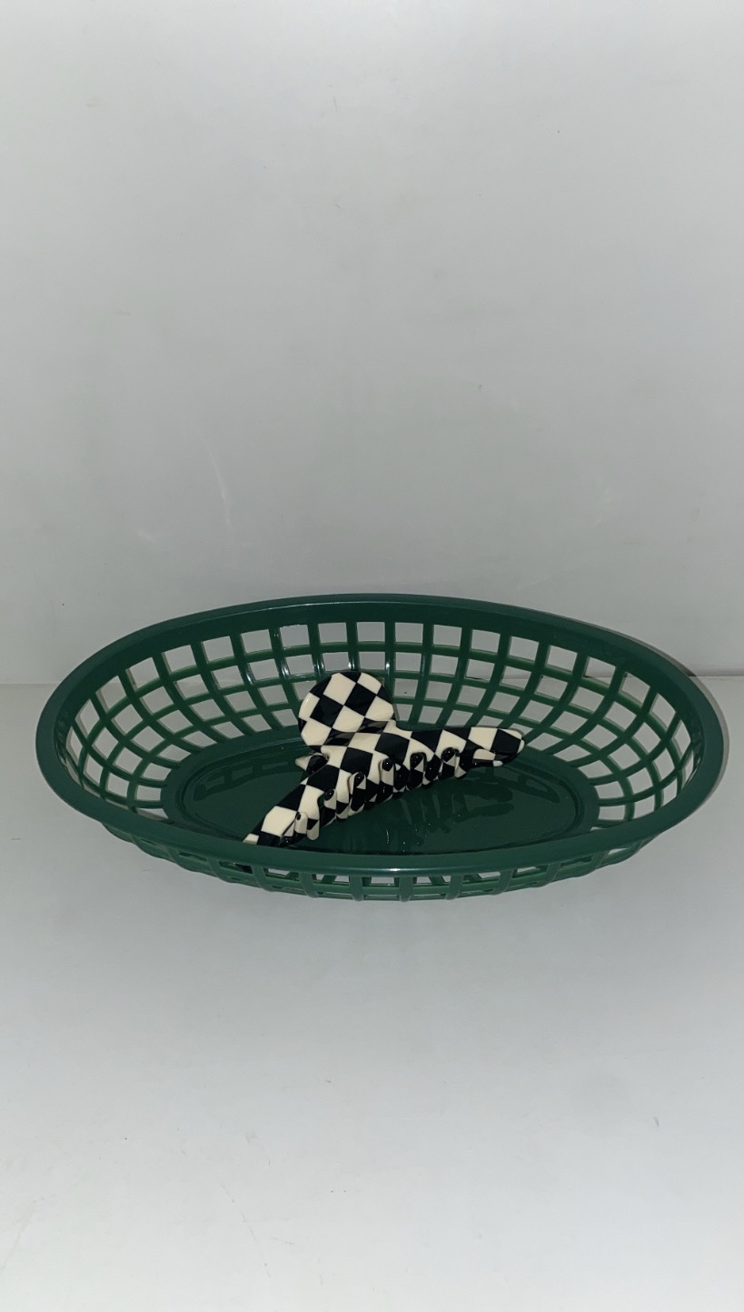checker hair clip