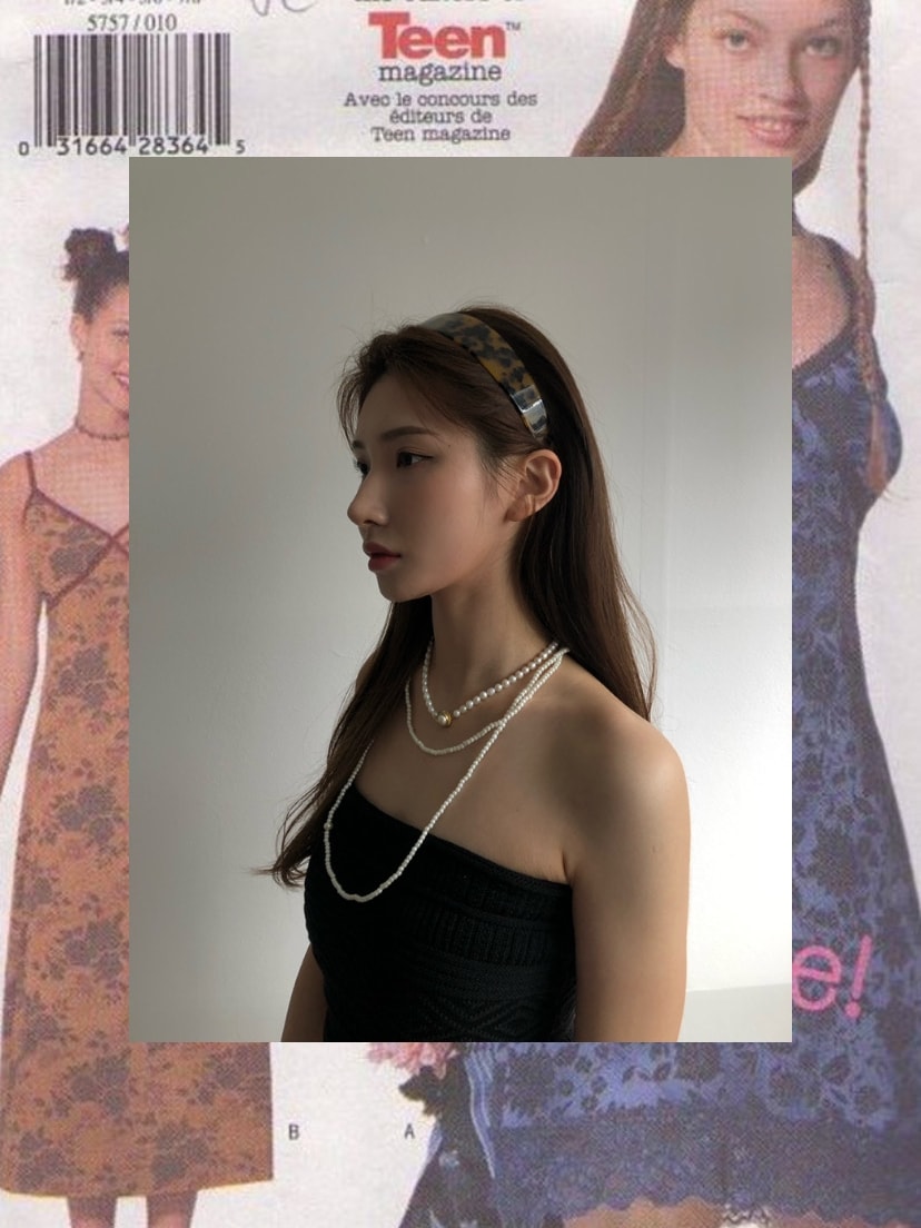 leopard hair band (3cm / dark or light)