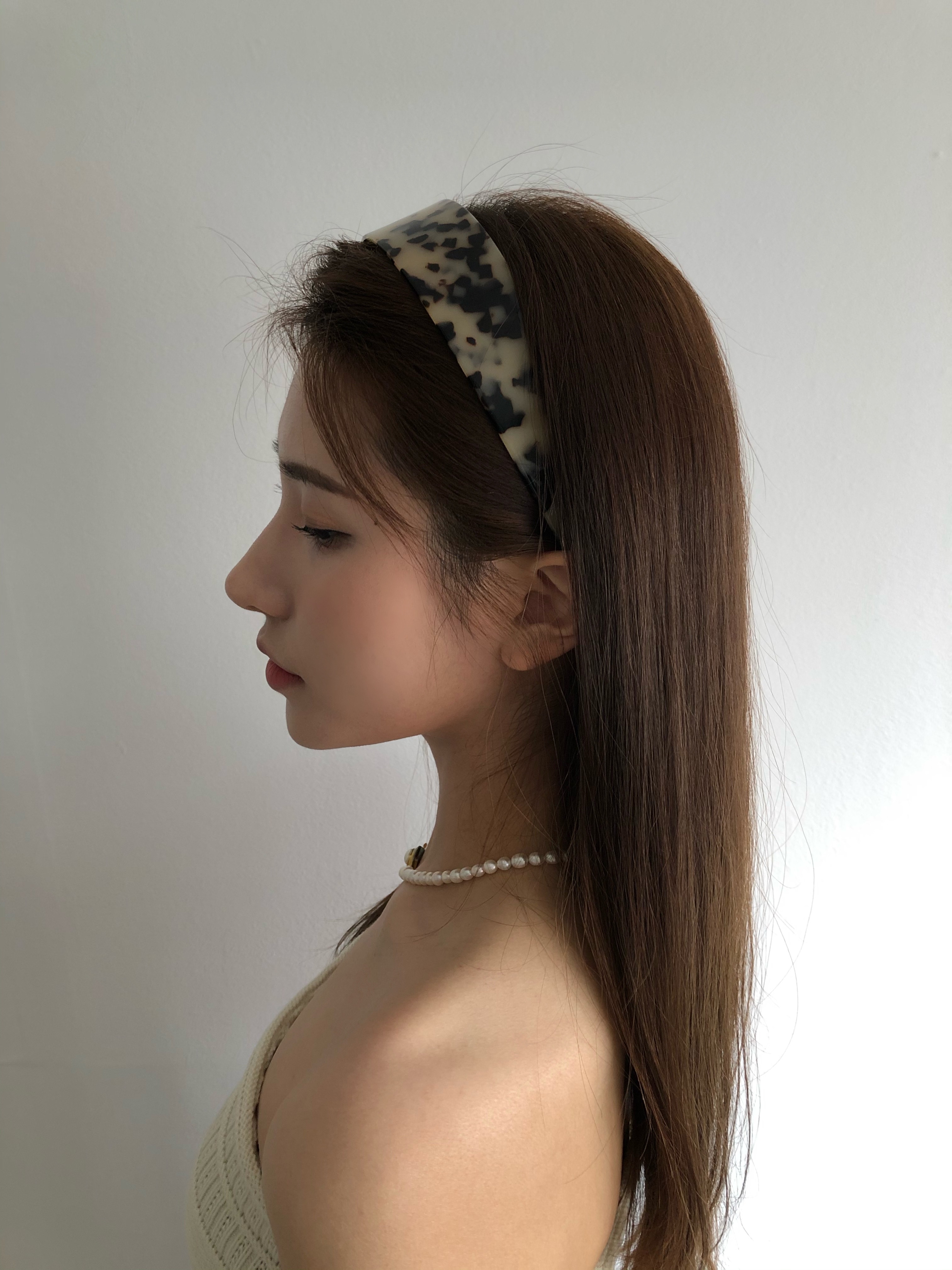 leopard hair band (3cm / dark or light)