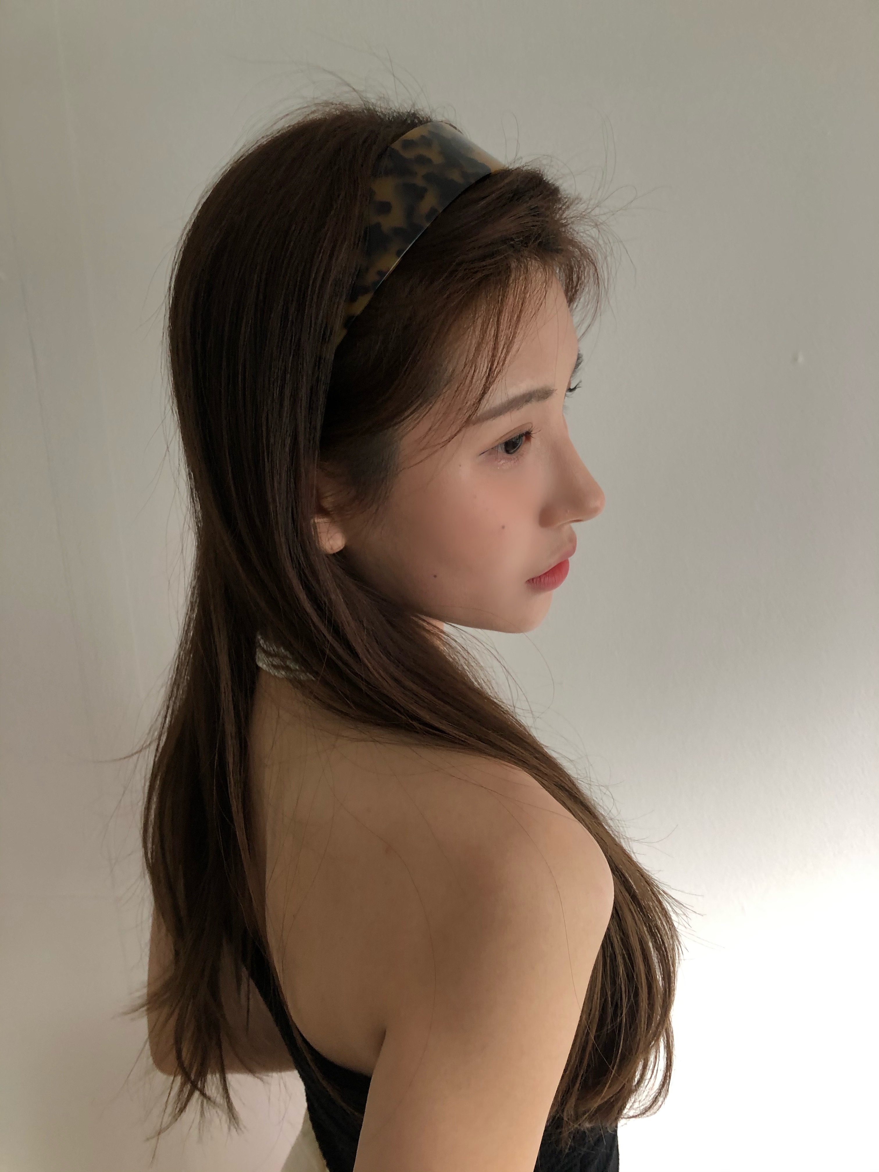 leopard hair band (3cm / dark or light)