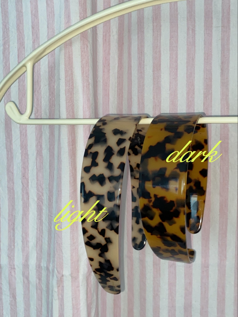 leopard hair band (3cm / dark or light)