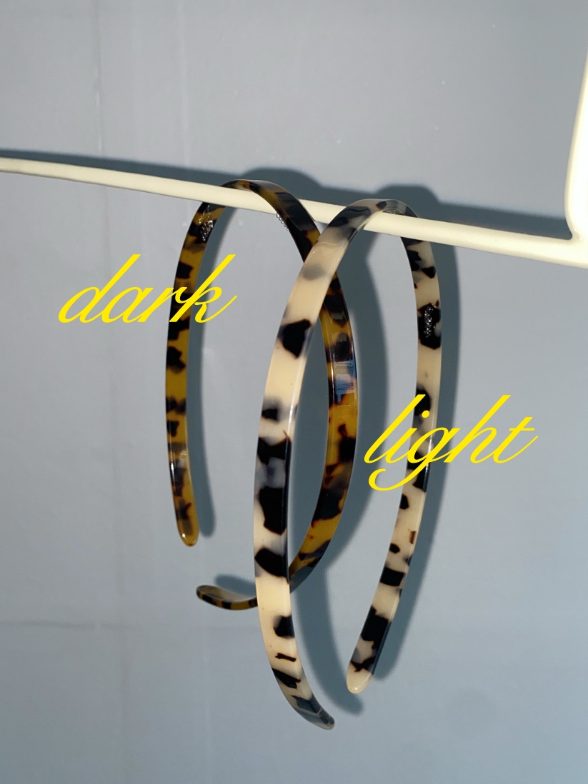 leopard hair band (1cm / dark or light)