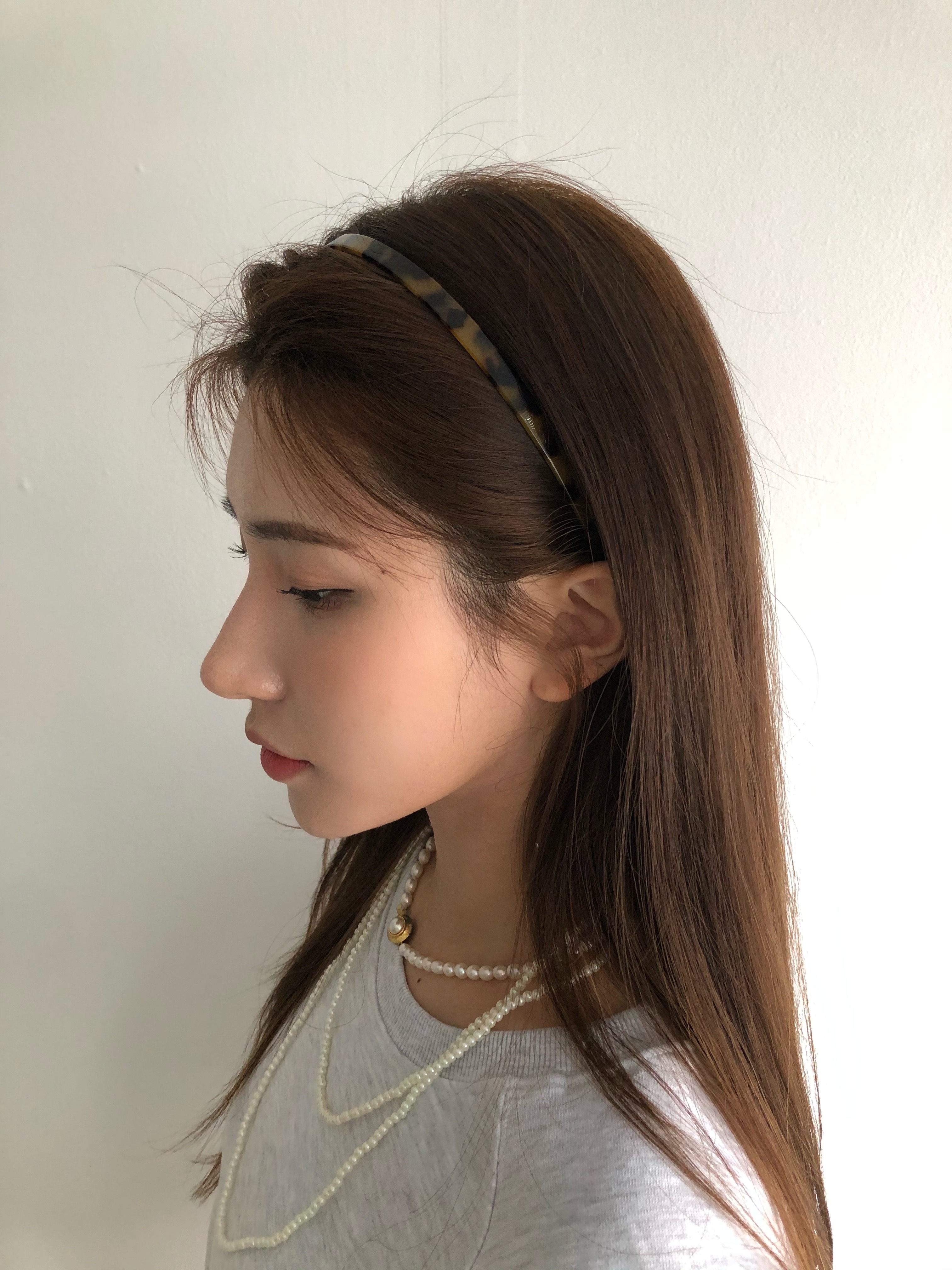 leopard hair band (1cm / dark or light)