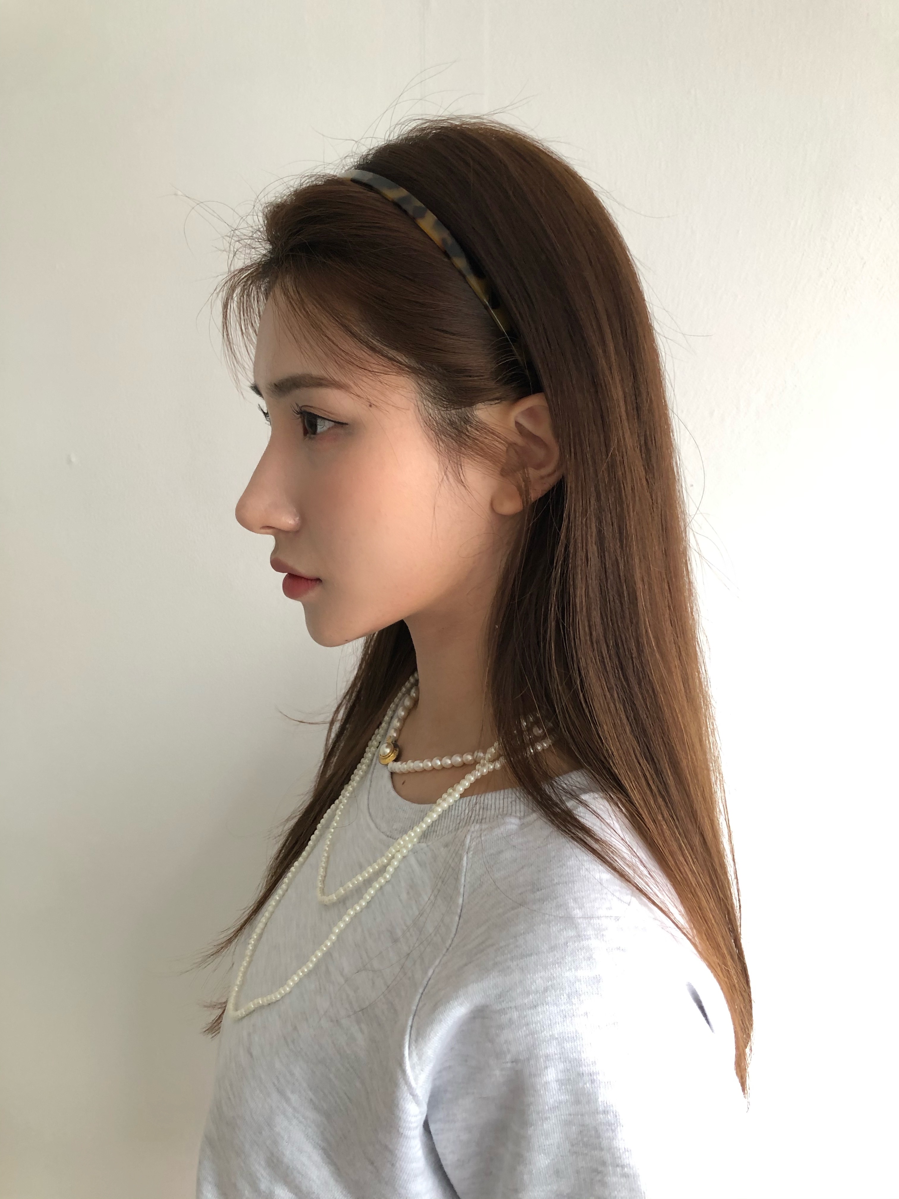 leopard hair band (1cm / dark or light)