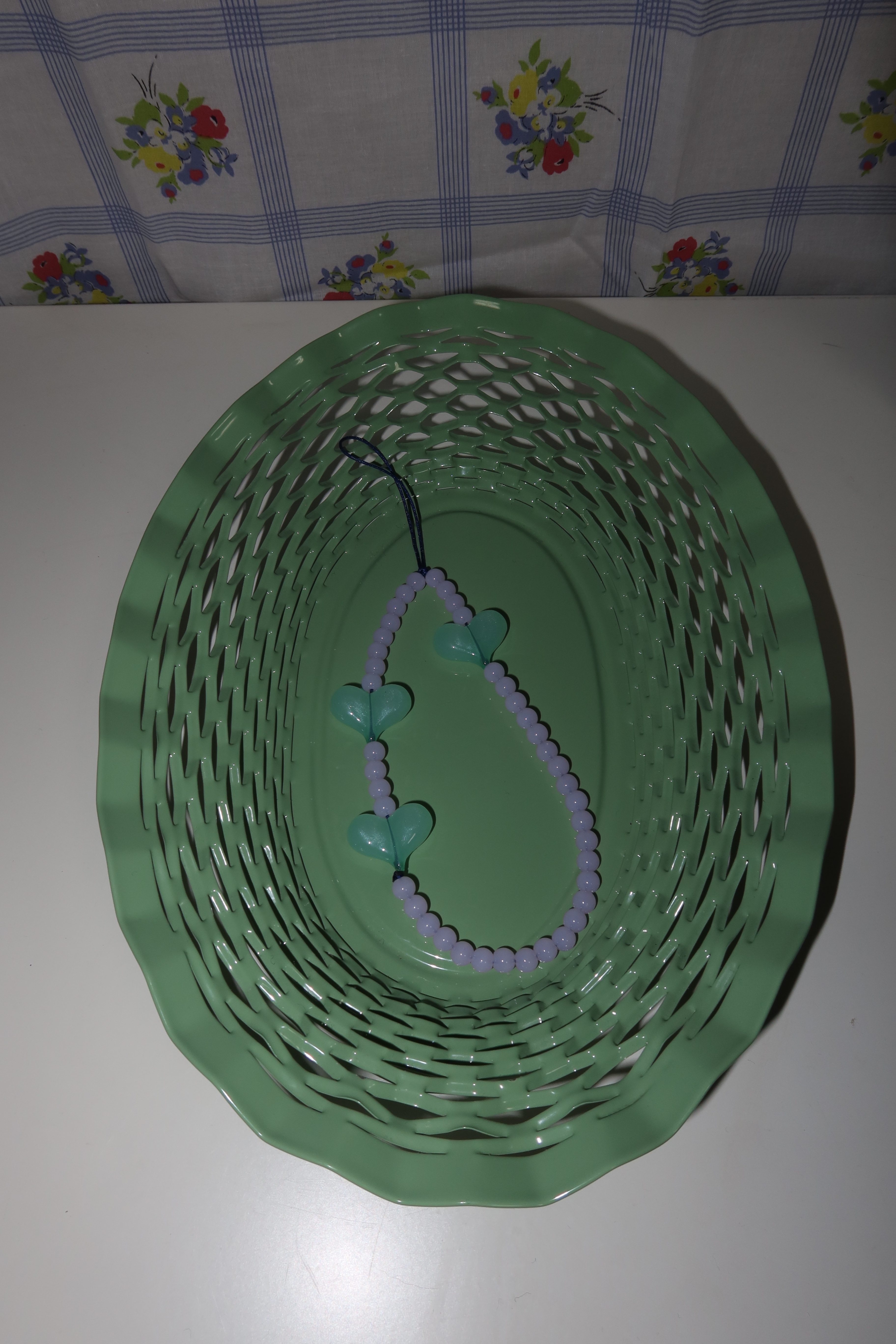 Jade green heart strap