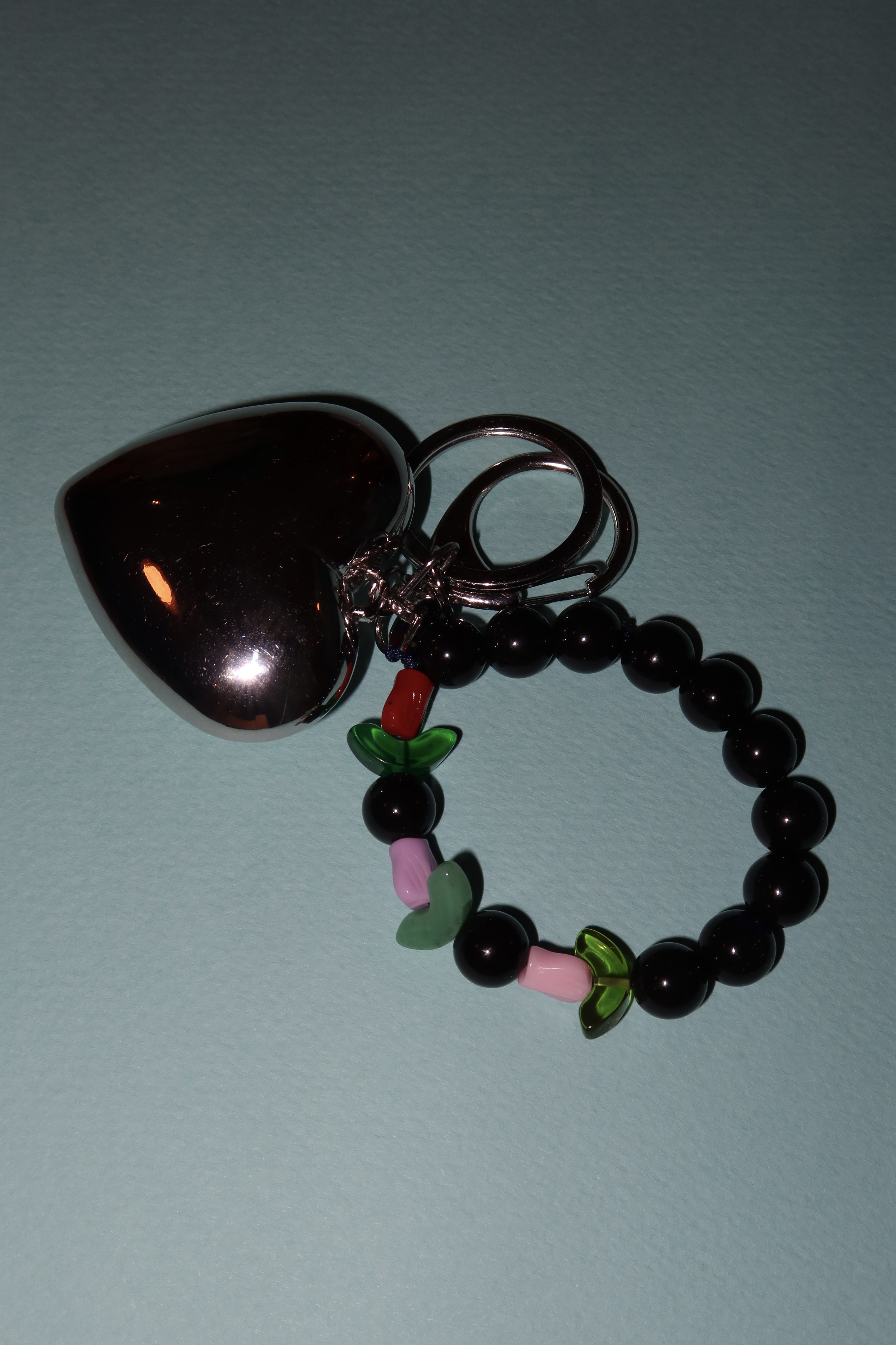 BOLD heart key ring