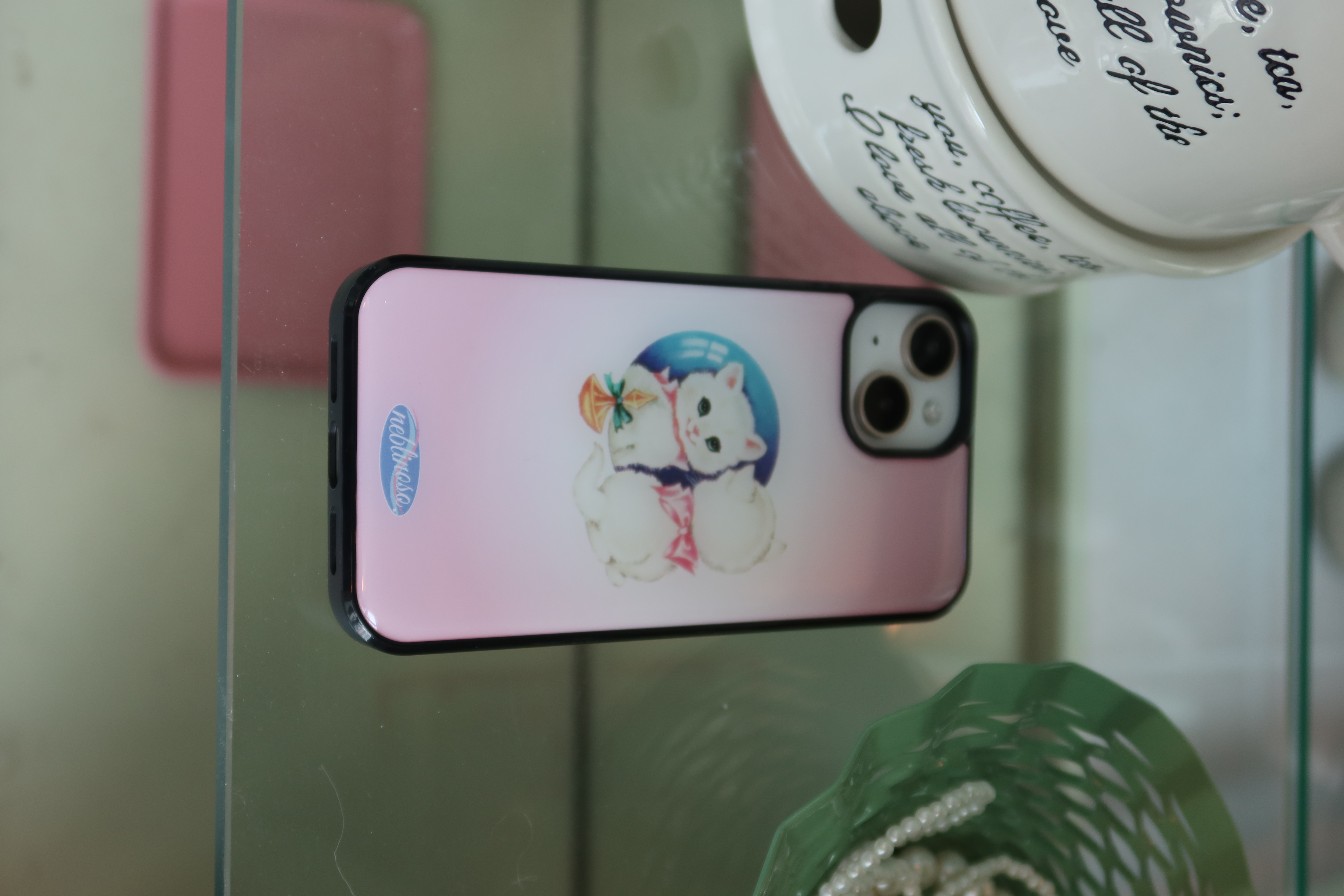 Pink cat epoxy case