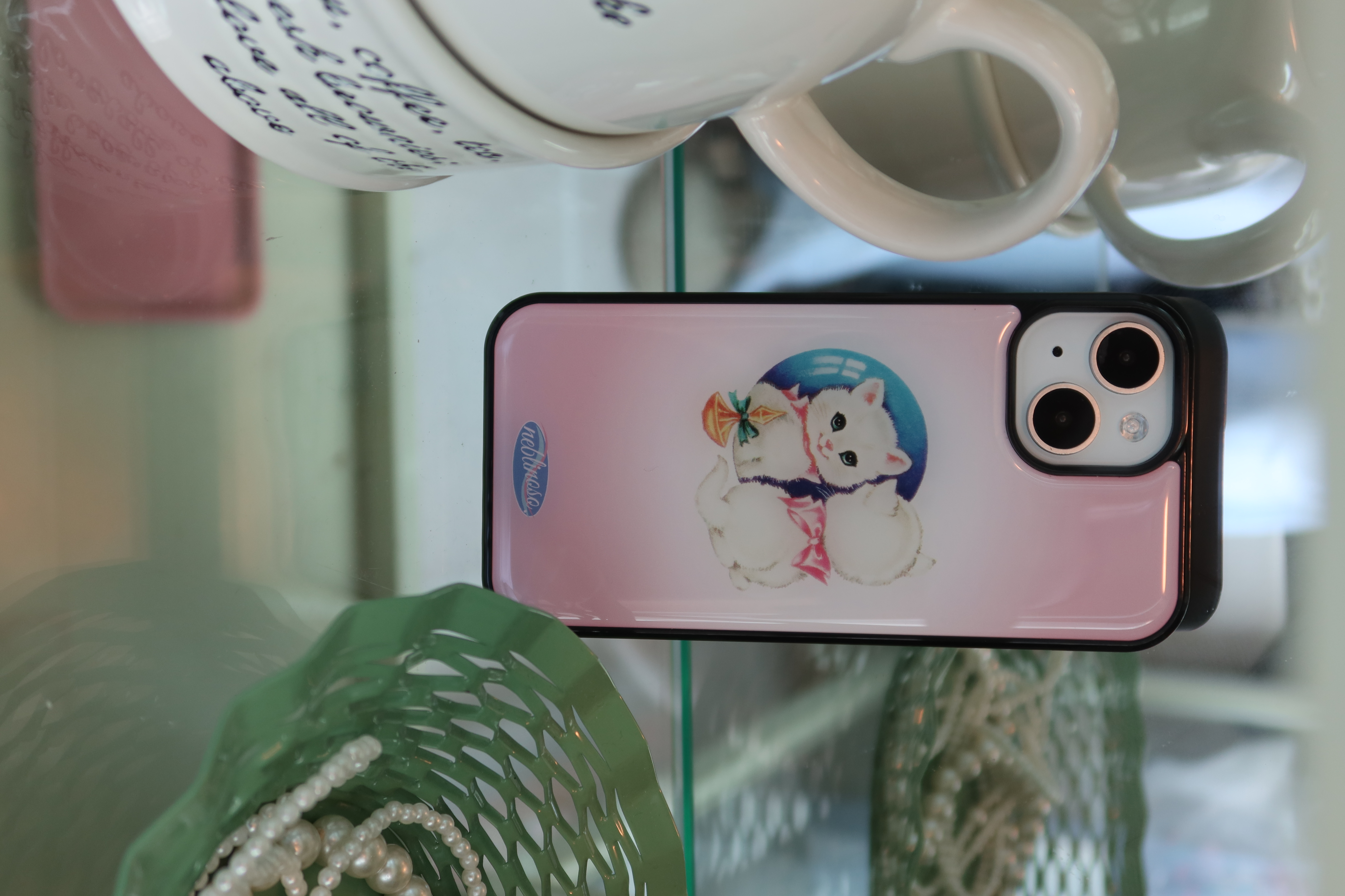 Pink cat epoxy case