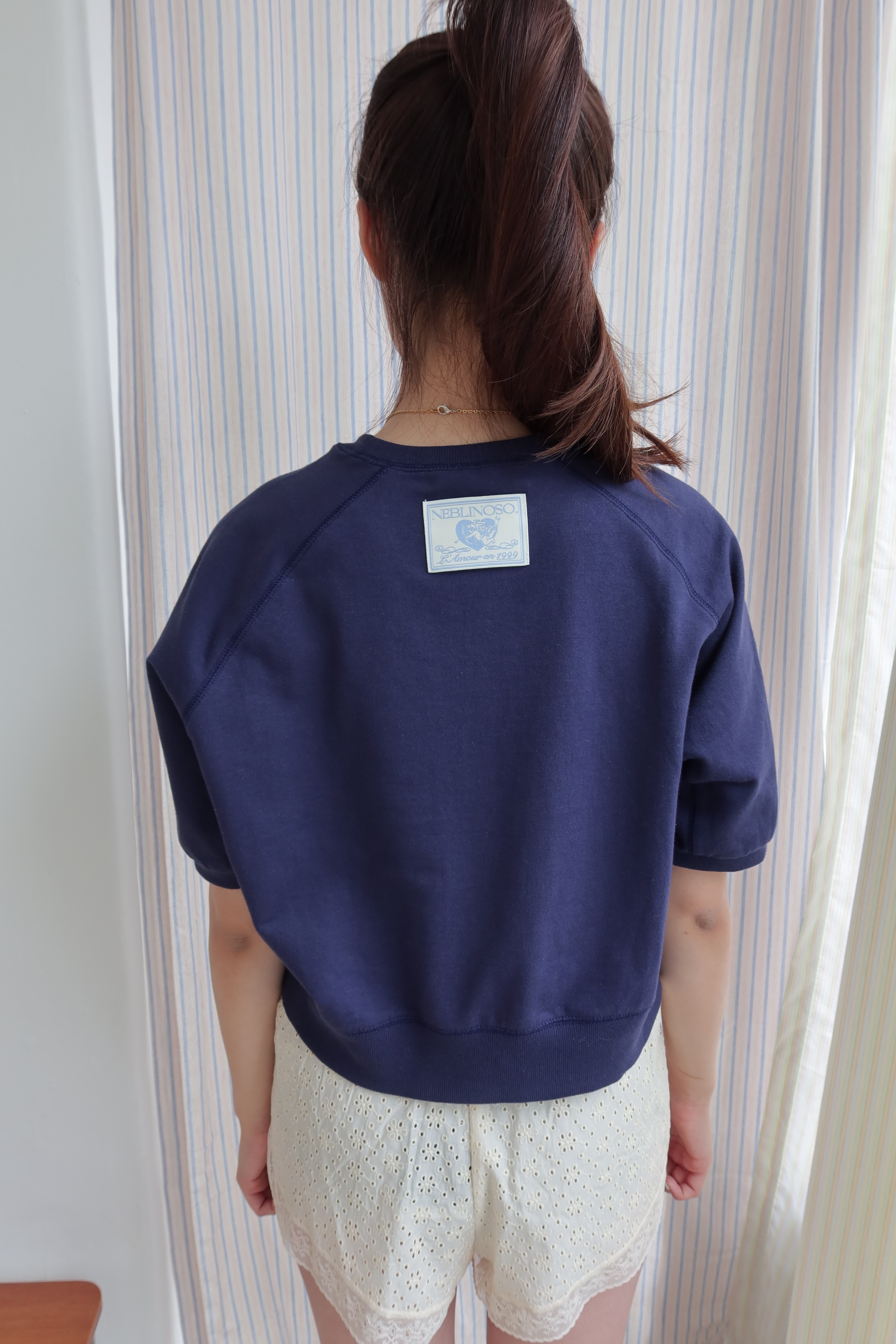 "Angel looks like u!" summer sweatshirts[navy]