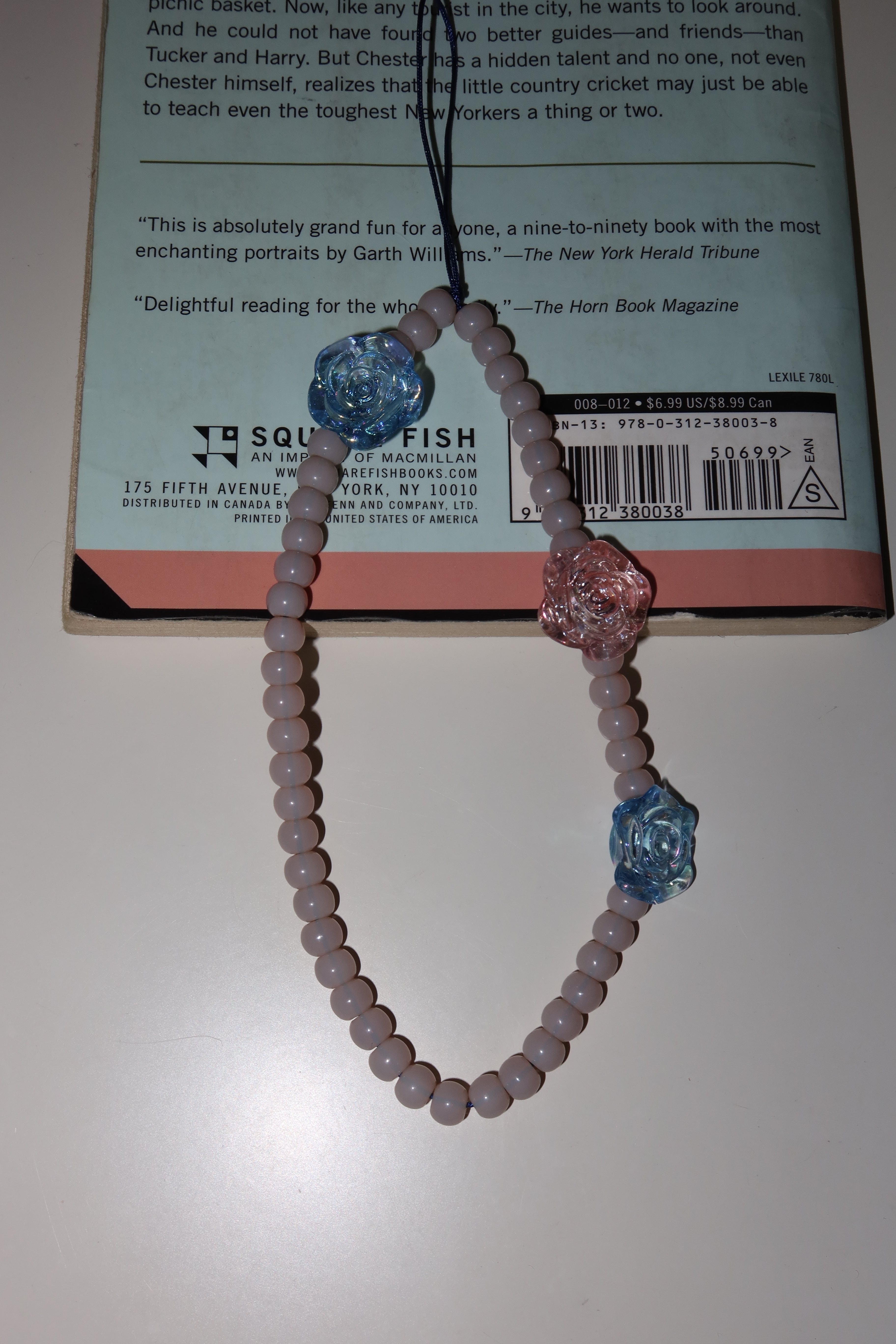 Beige rose strap