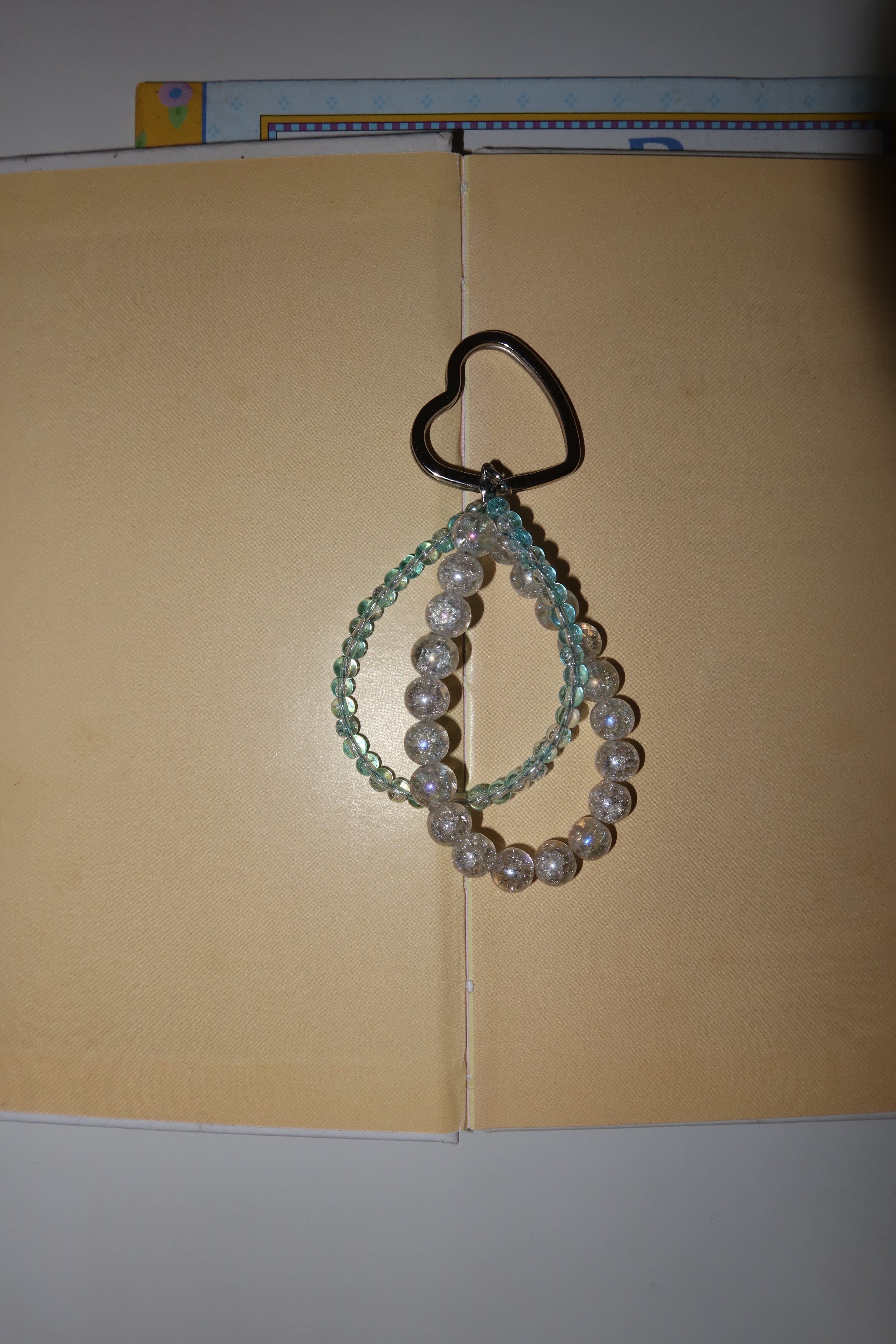 Glass blues key ring