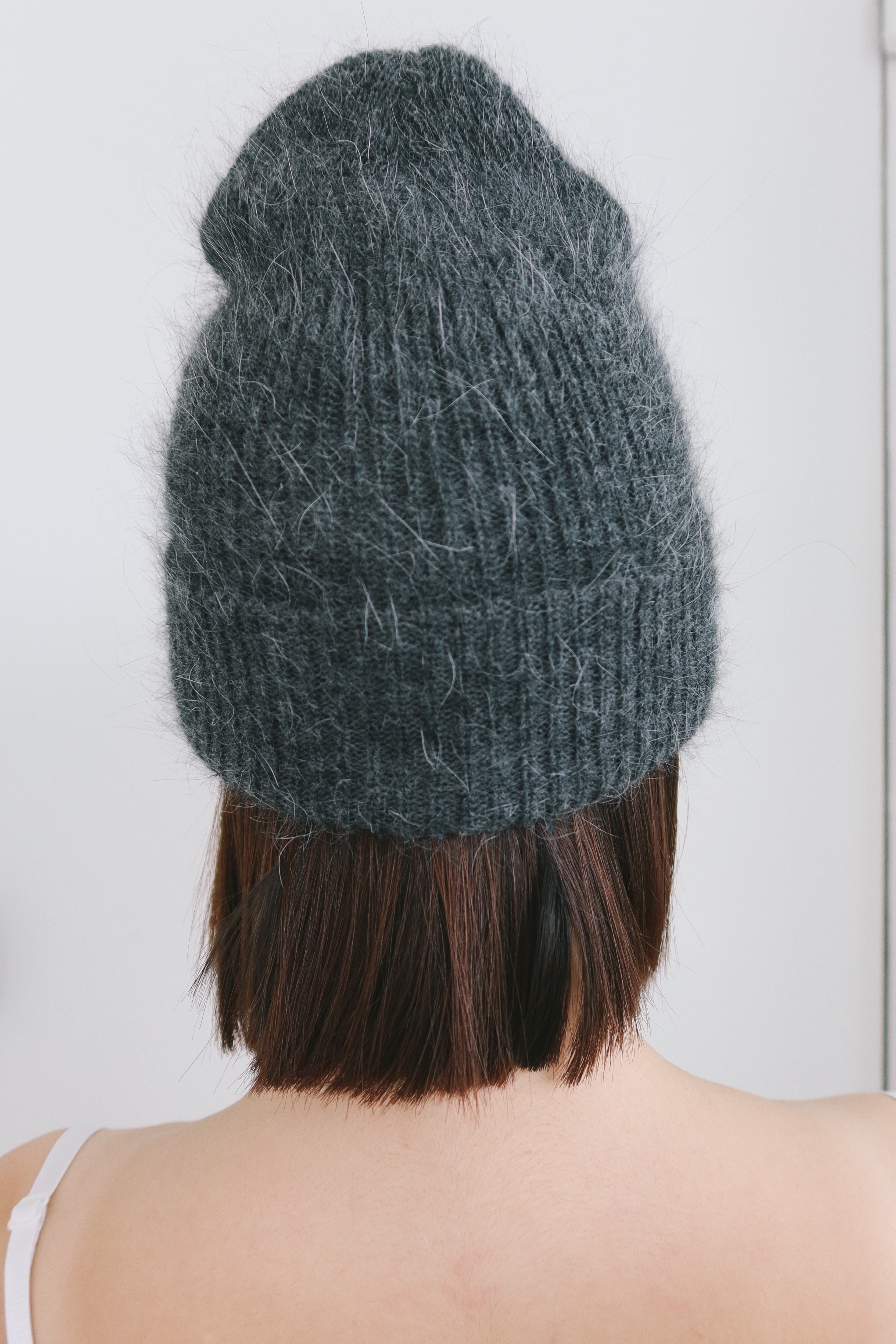 Angel angora beanie [charcoal]