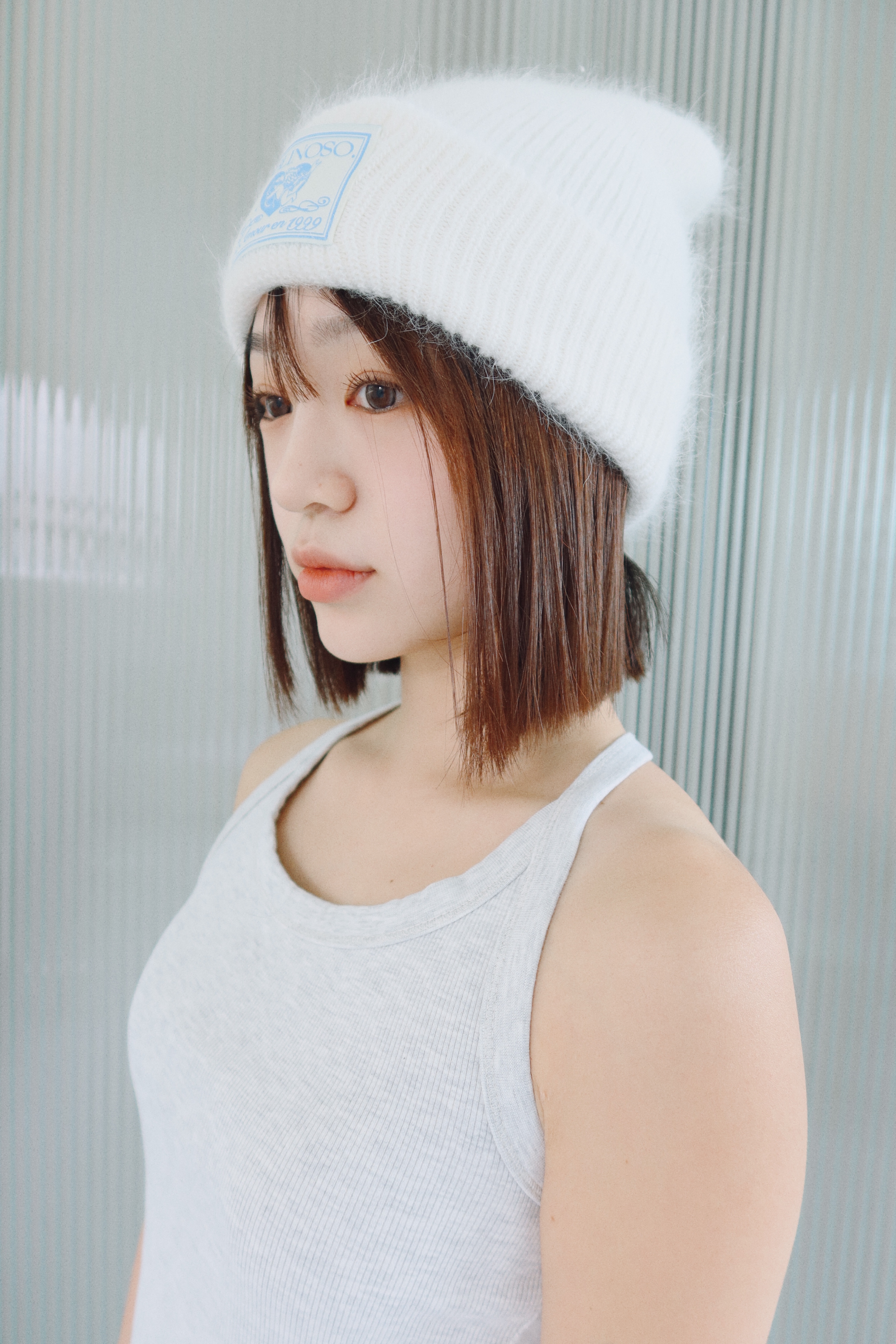 Angel angora beanie [Ivory]