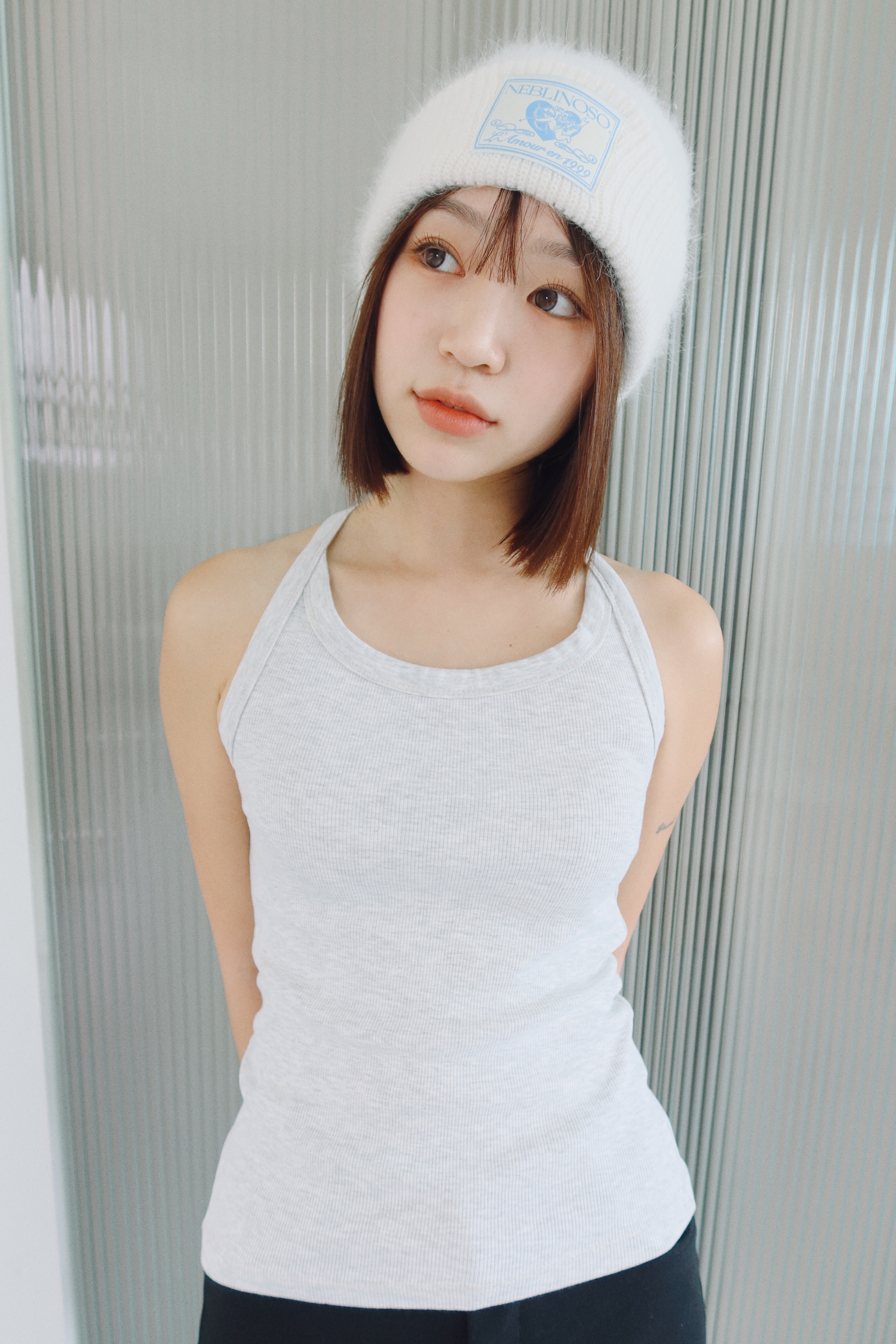 Angel angora beanie [Ivory]