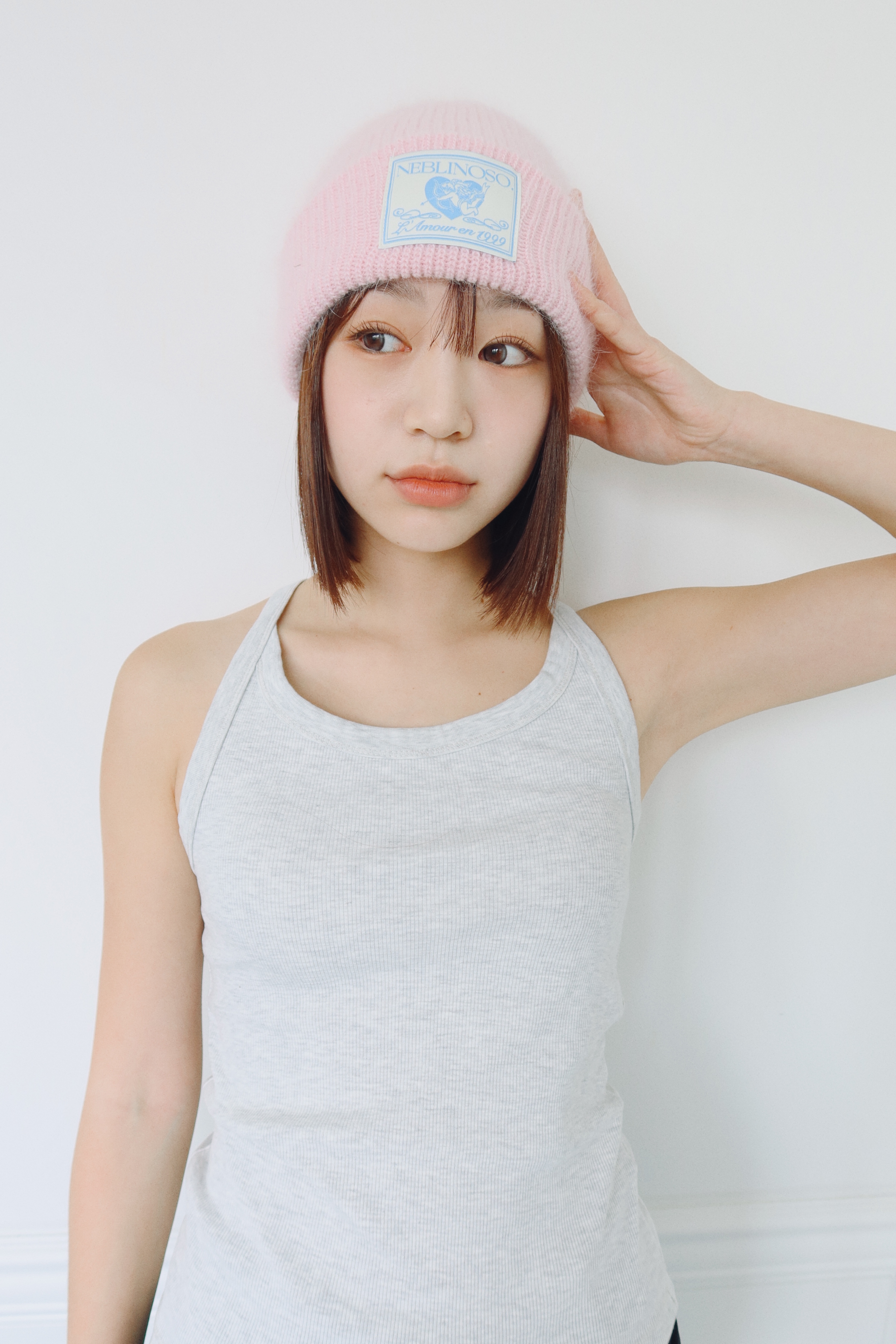 Angel angora beanie [baby pink]