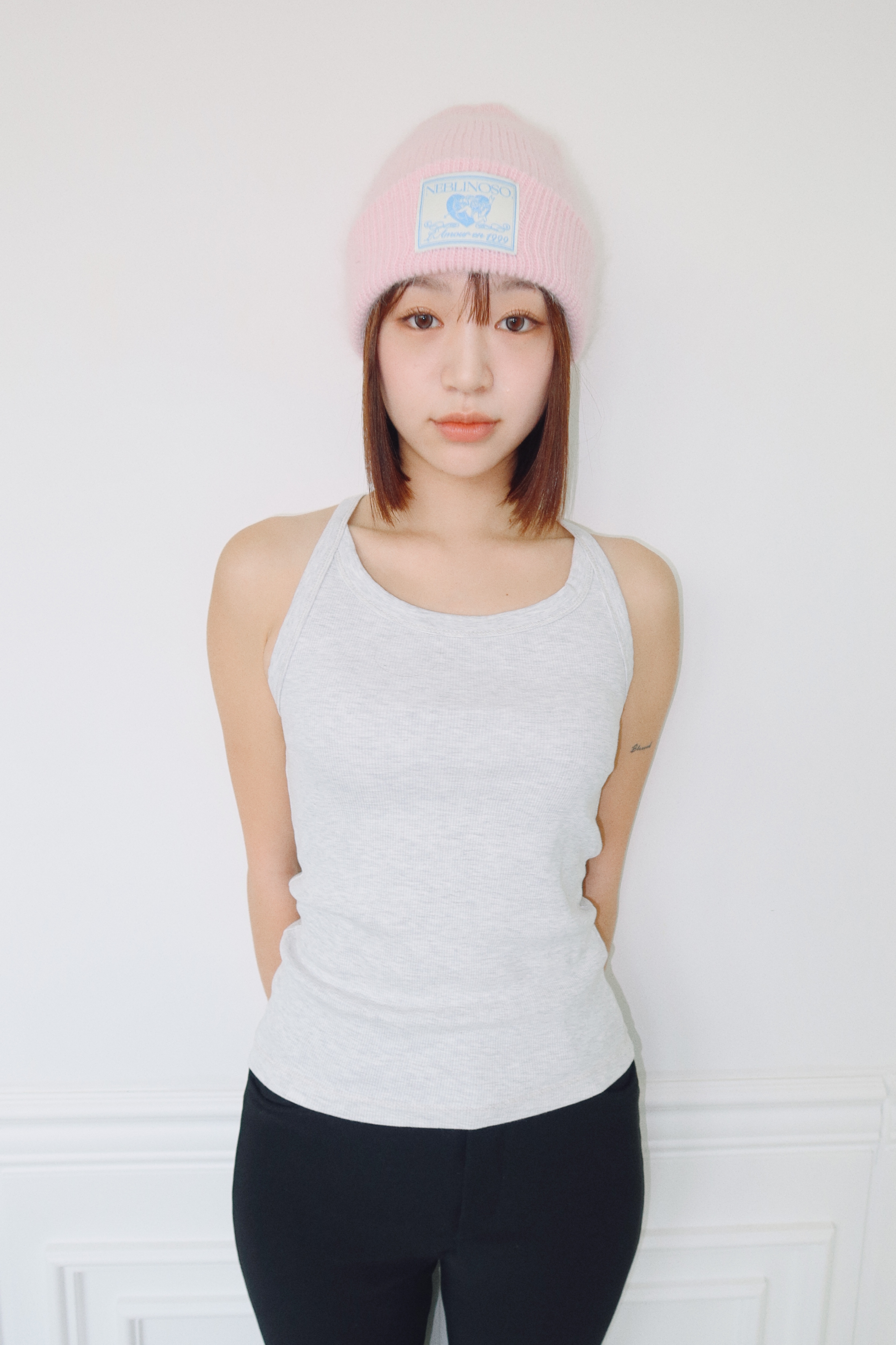 Angel angora beanie [baby pink]