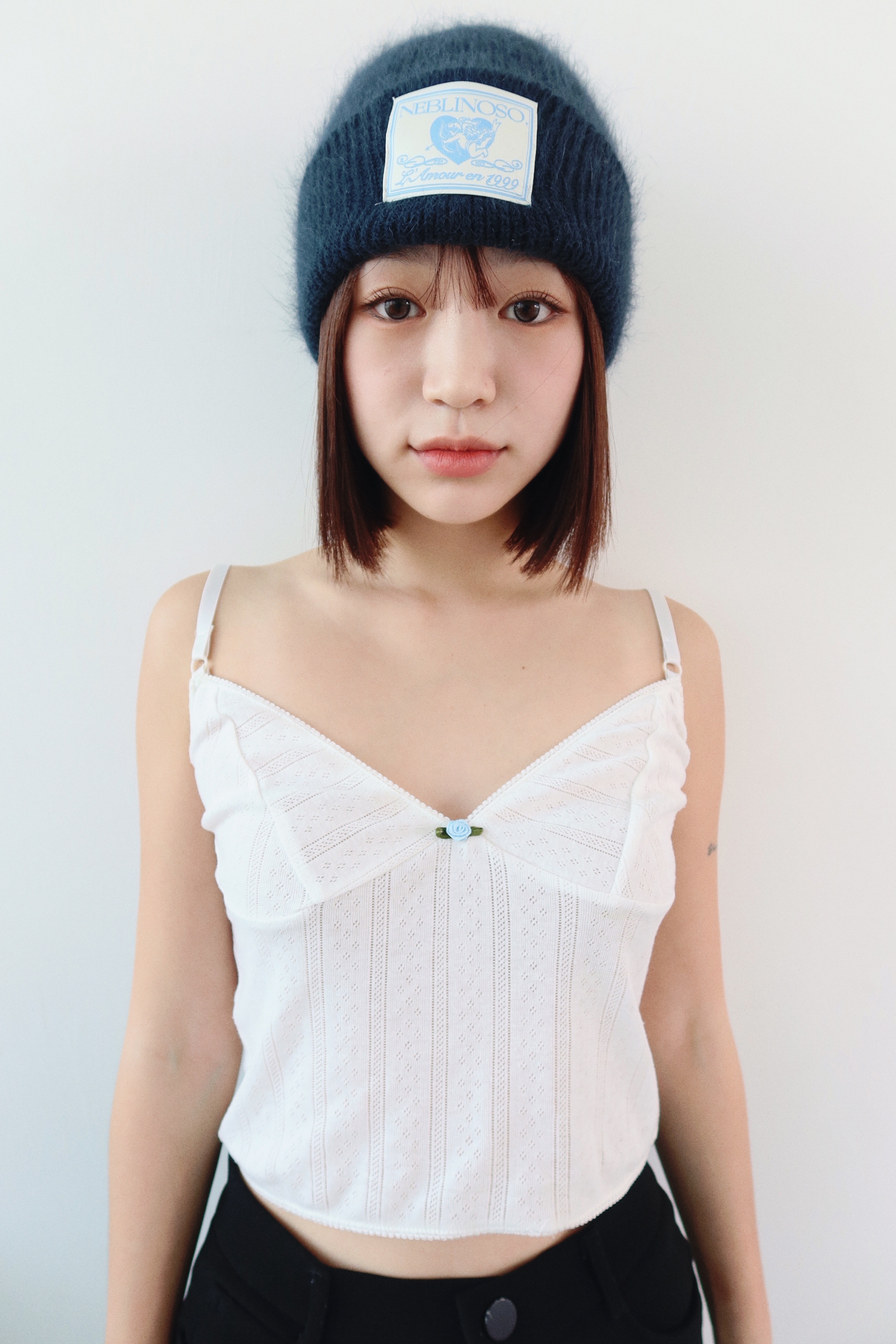 Angel angora beanie [navy]