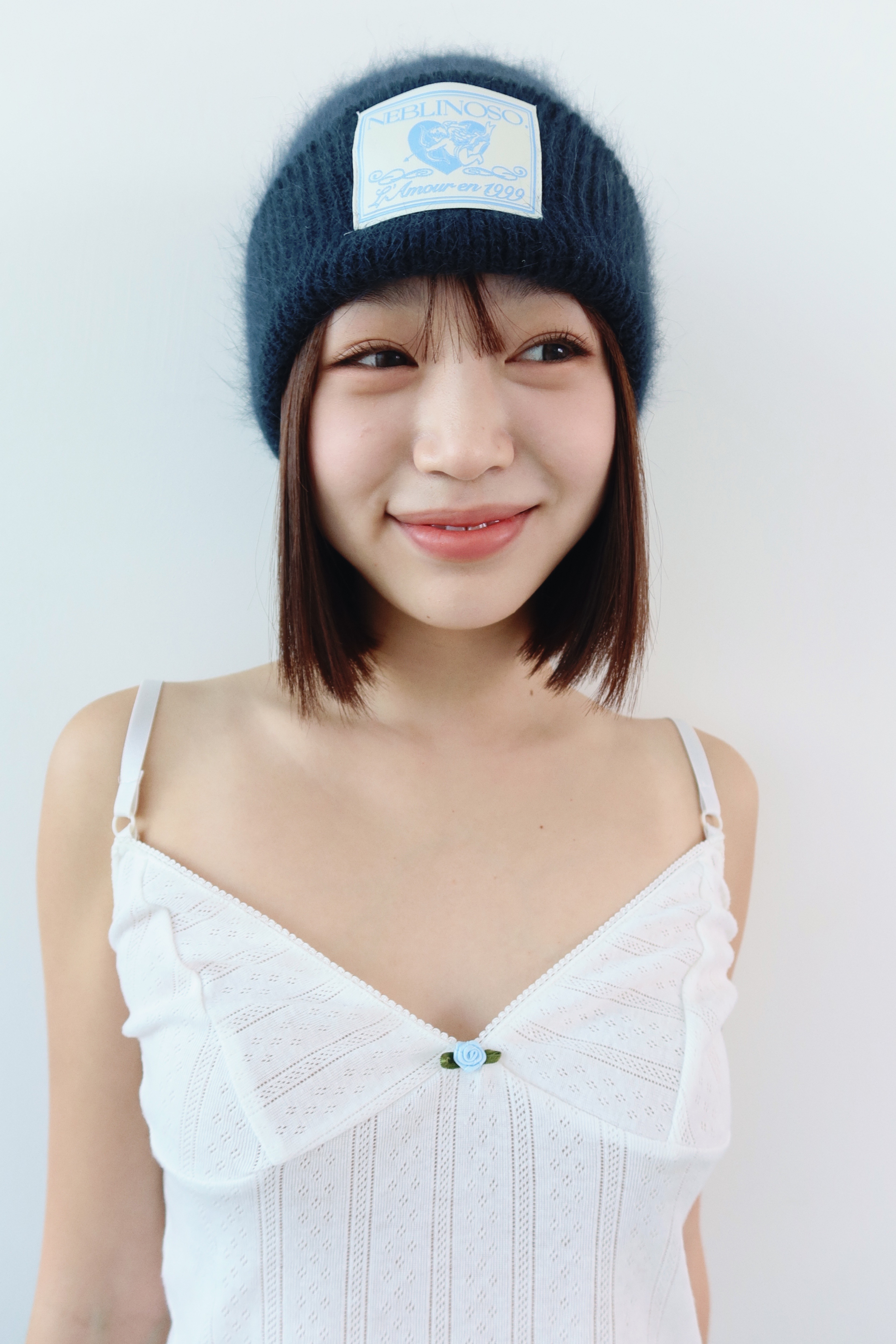 Angel angora beanie [navy]