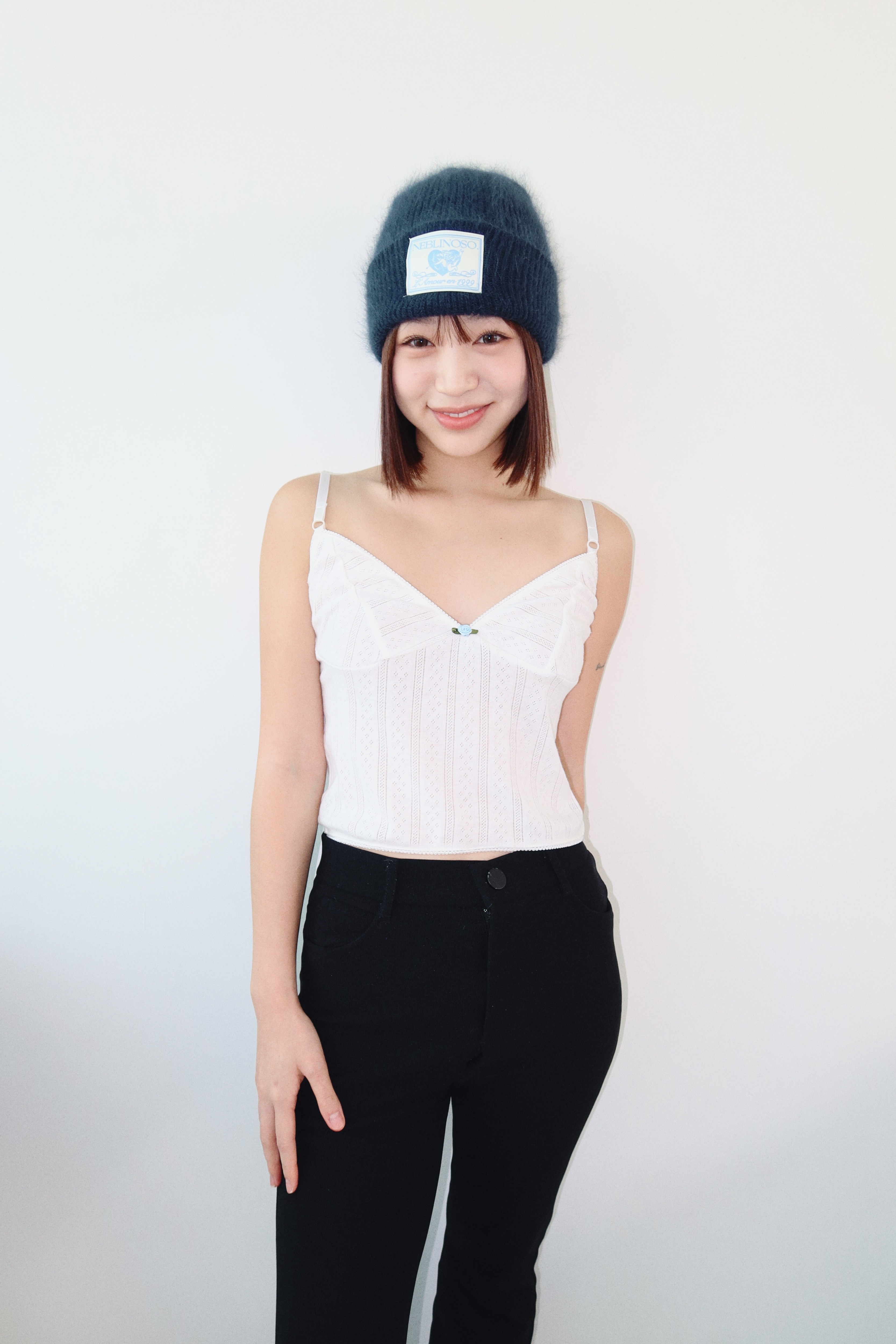 Angel angora beanie [navy]