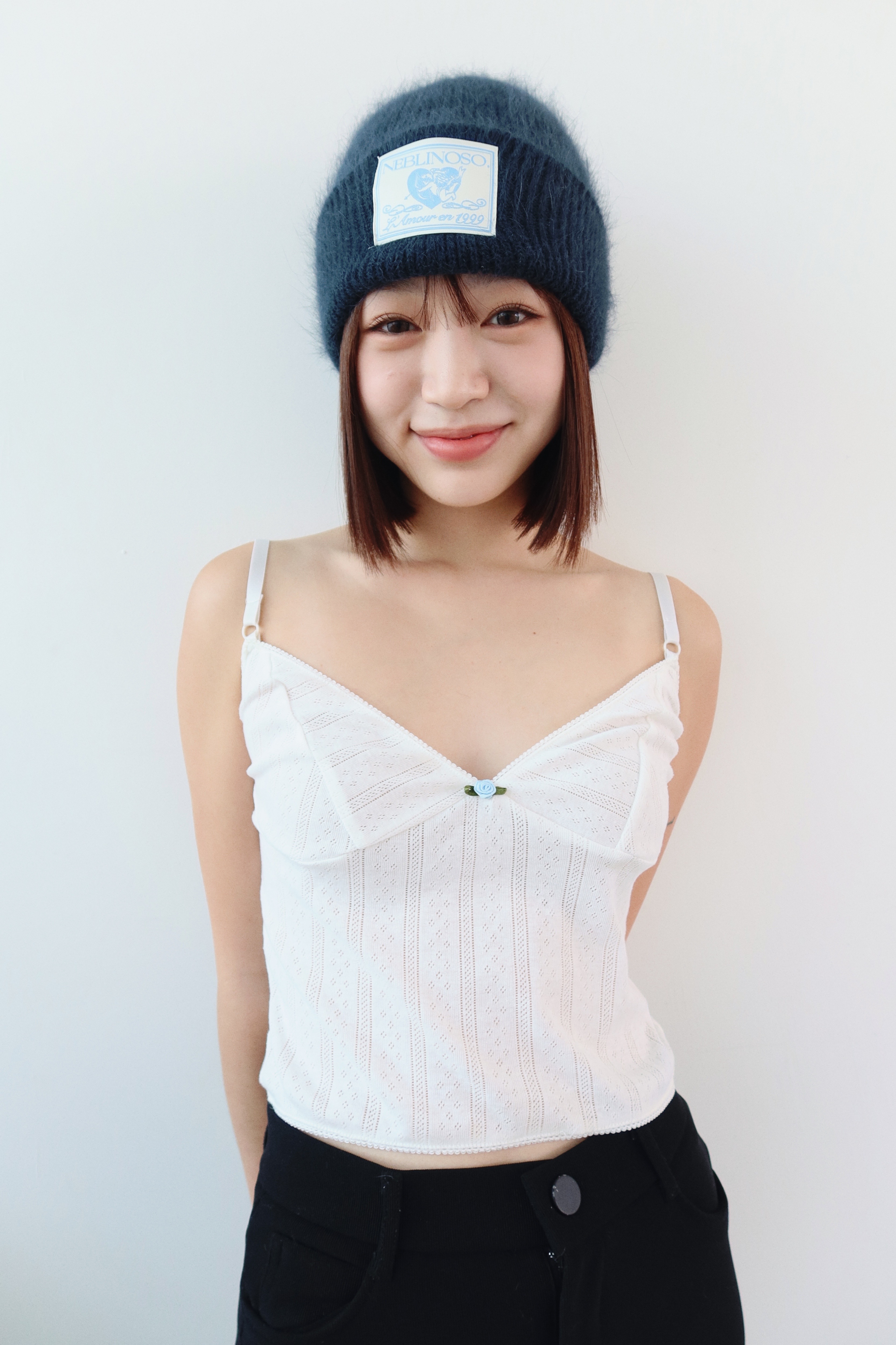 Angel angora beanie [navy]