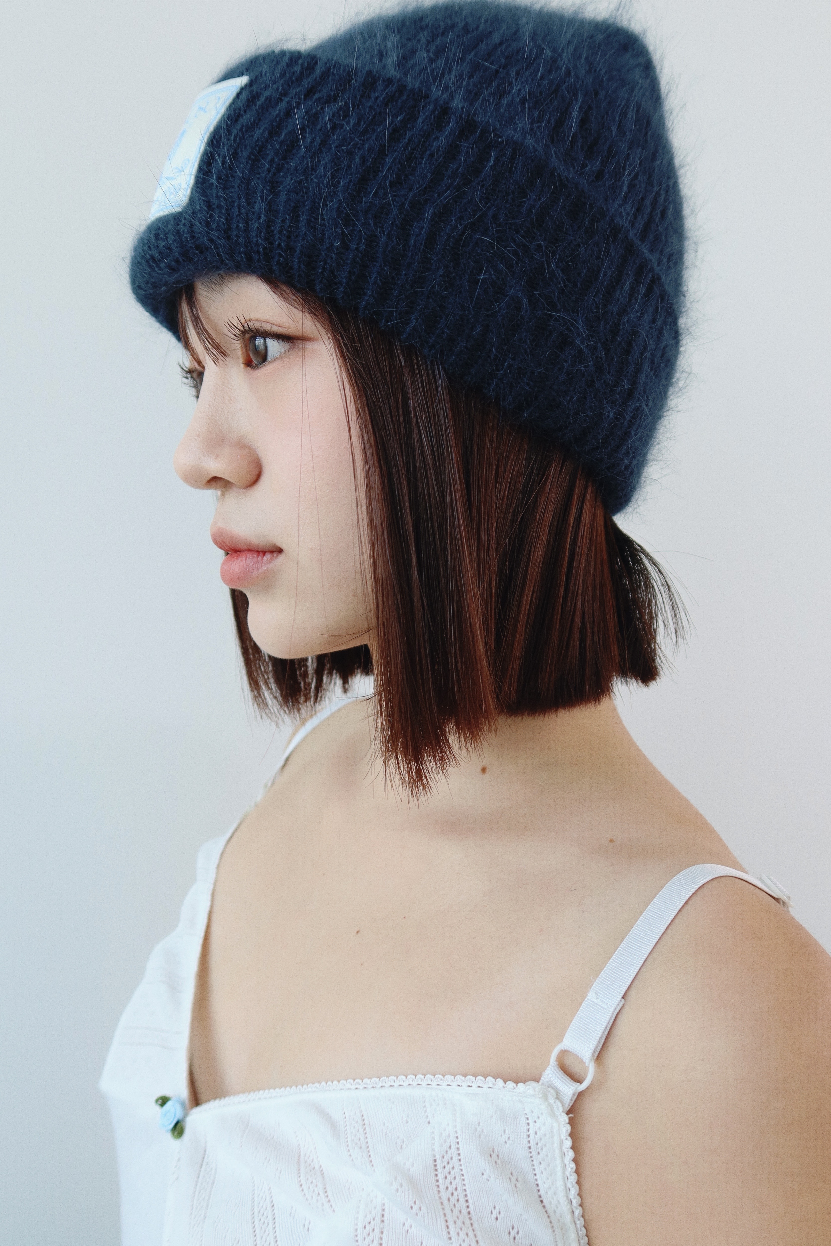 Angel angora beanie [navy]