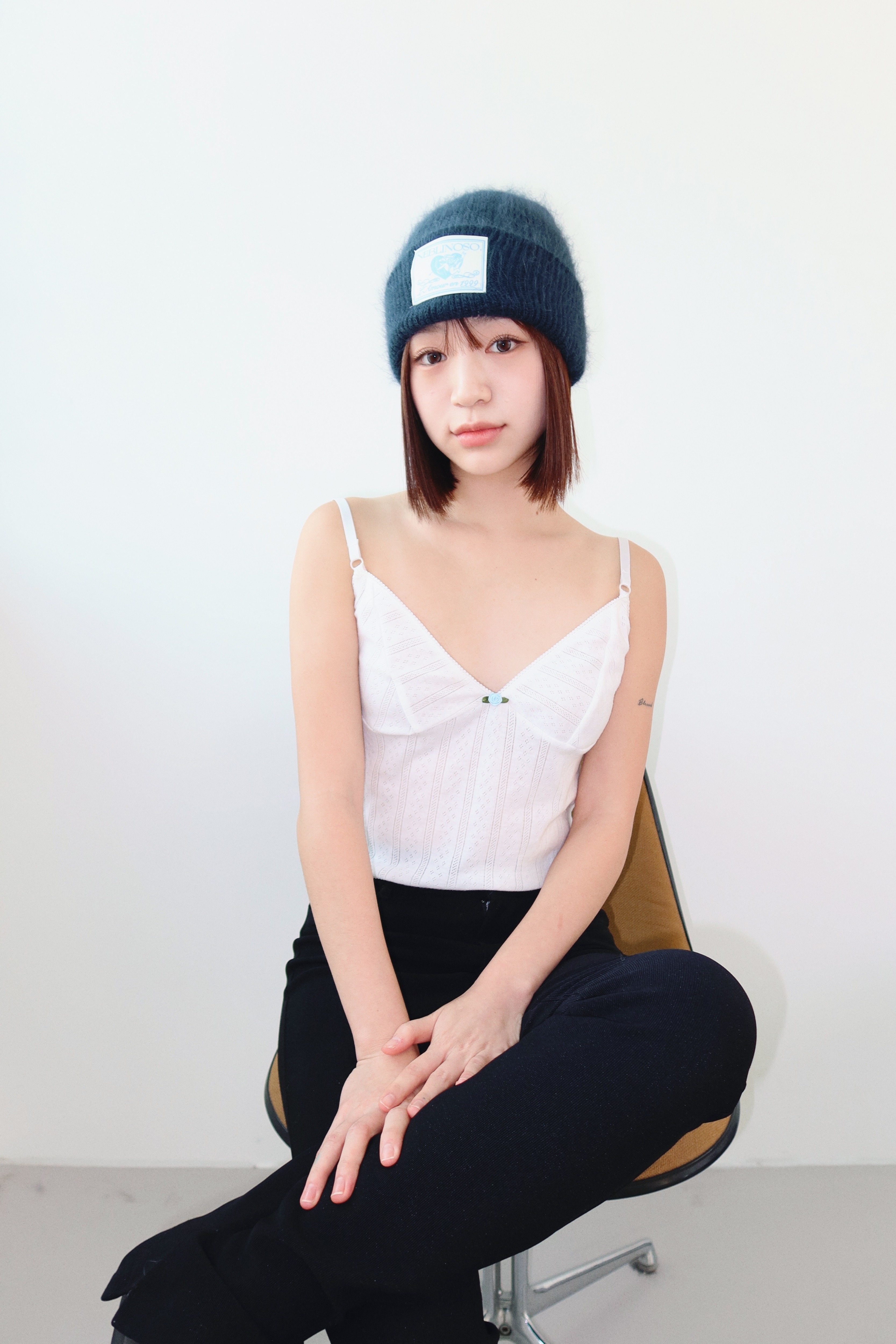 Angel angora beanie [navy]