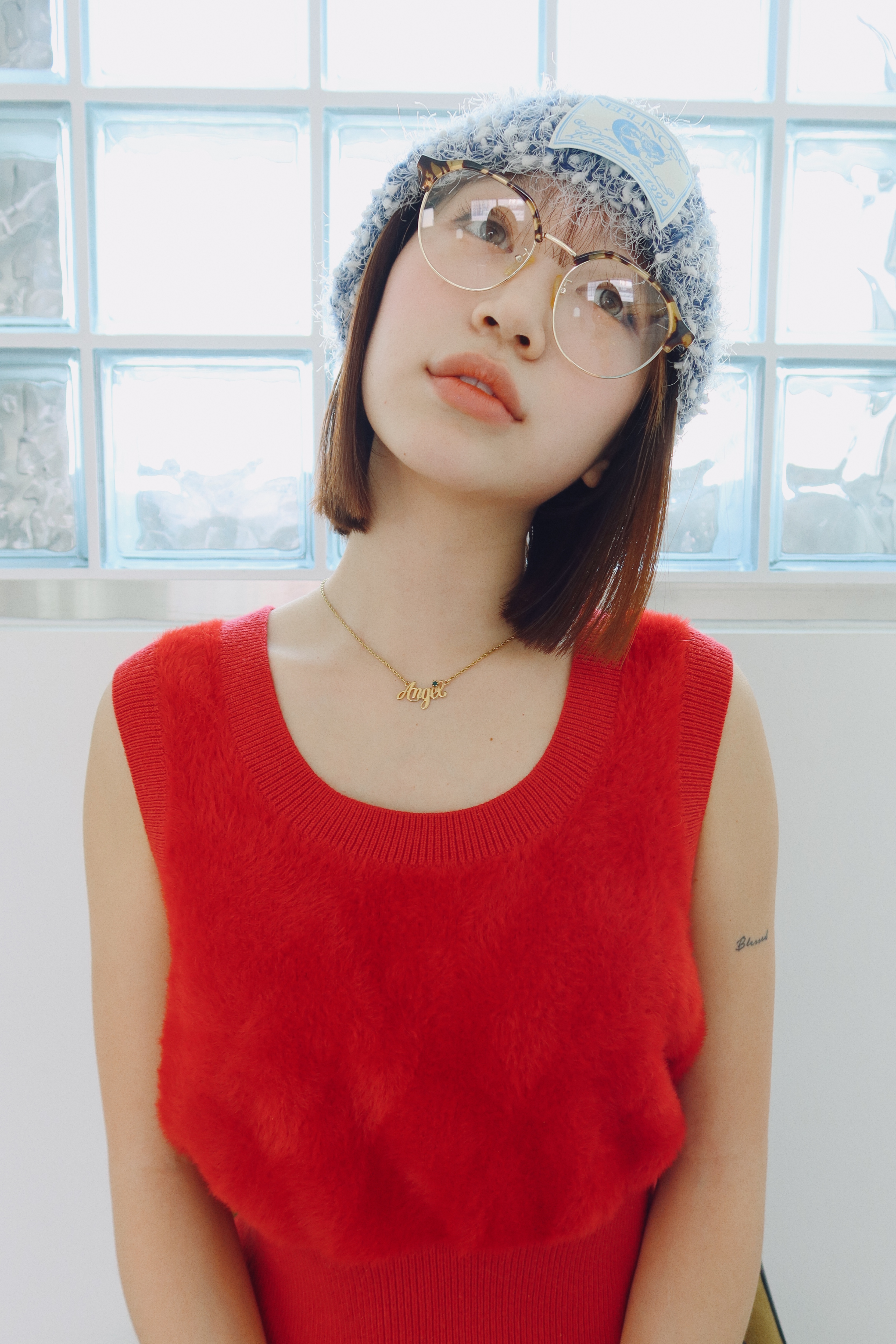 Angel boucle beanie [navy]