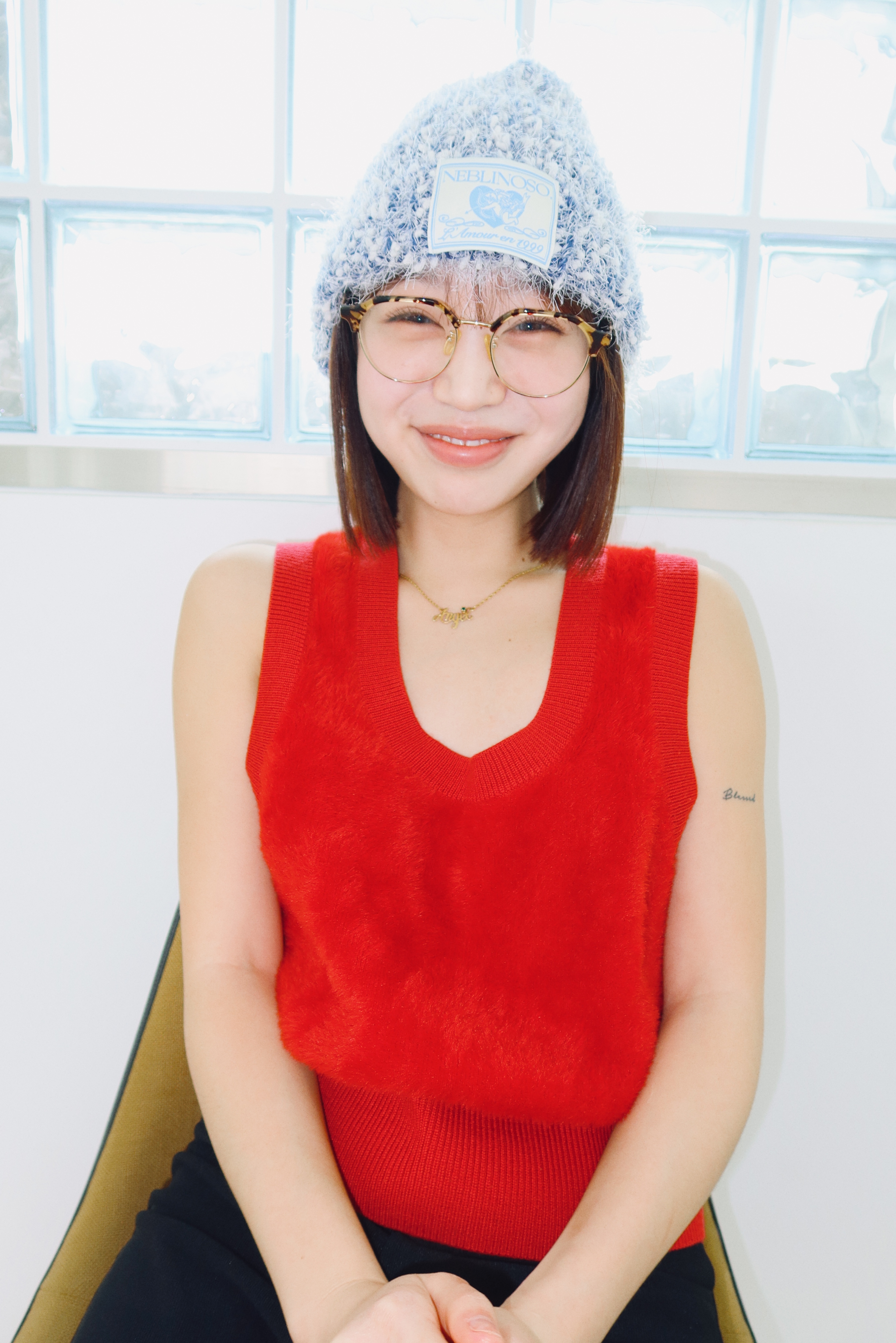 Angel boucle beanie [navy]