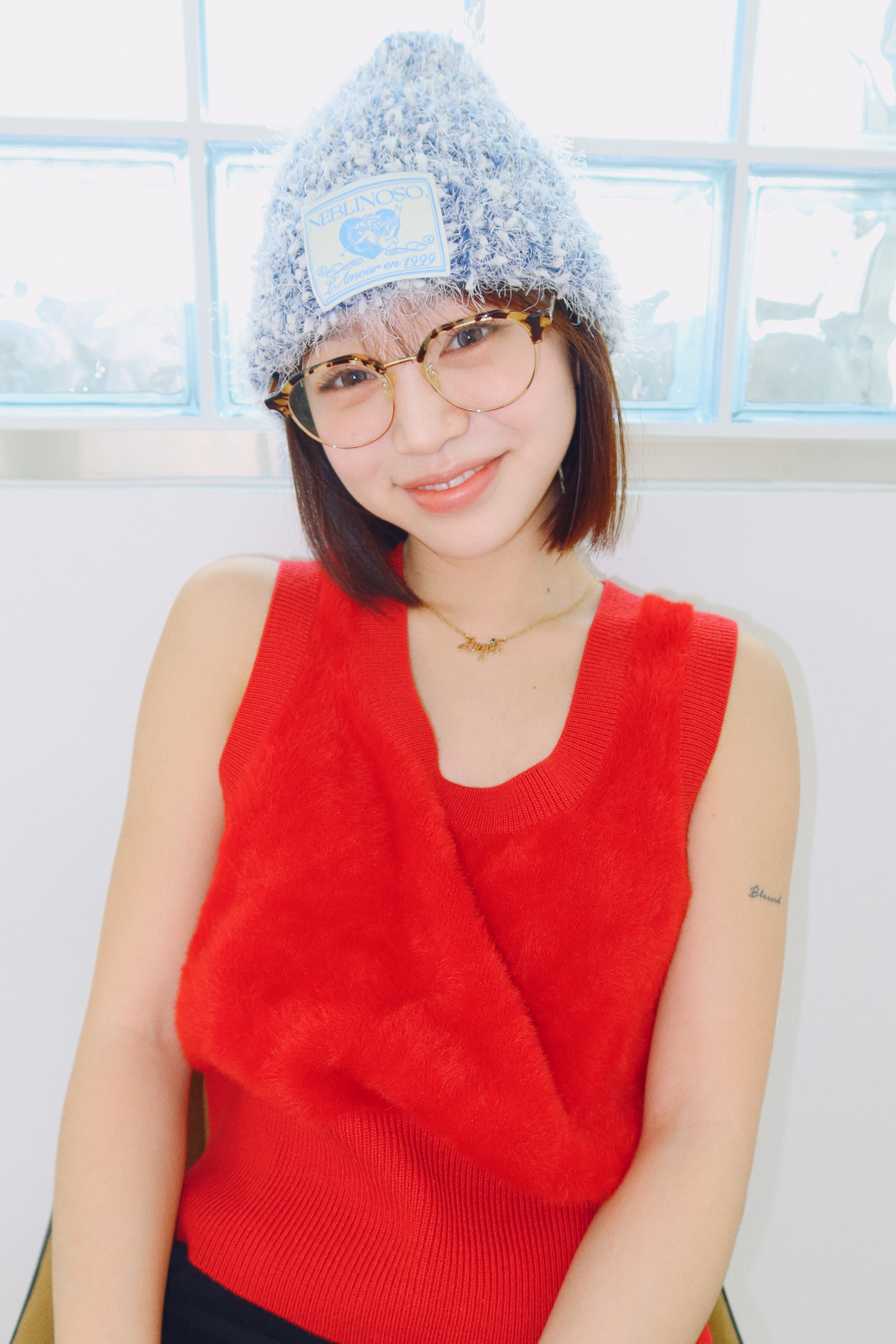 Angel boucle beanie [navy]