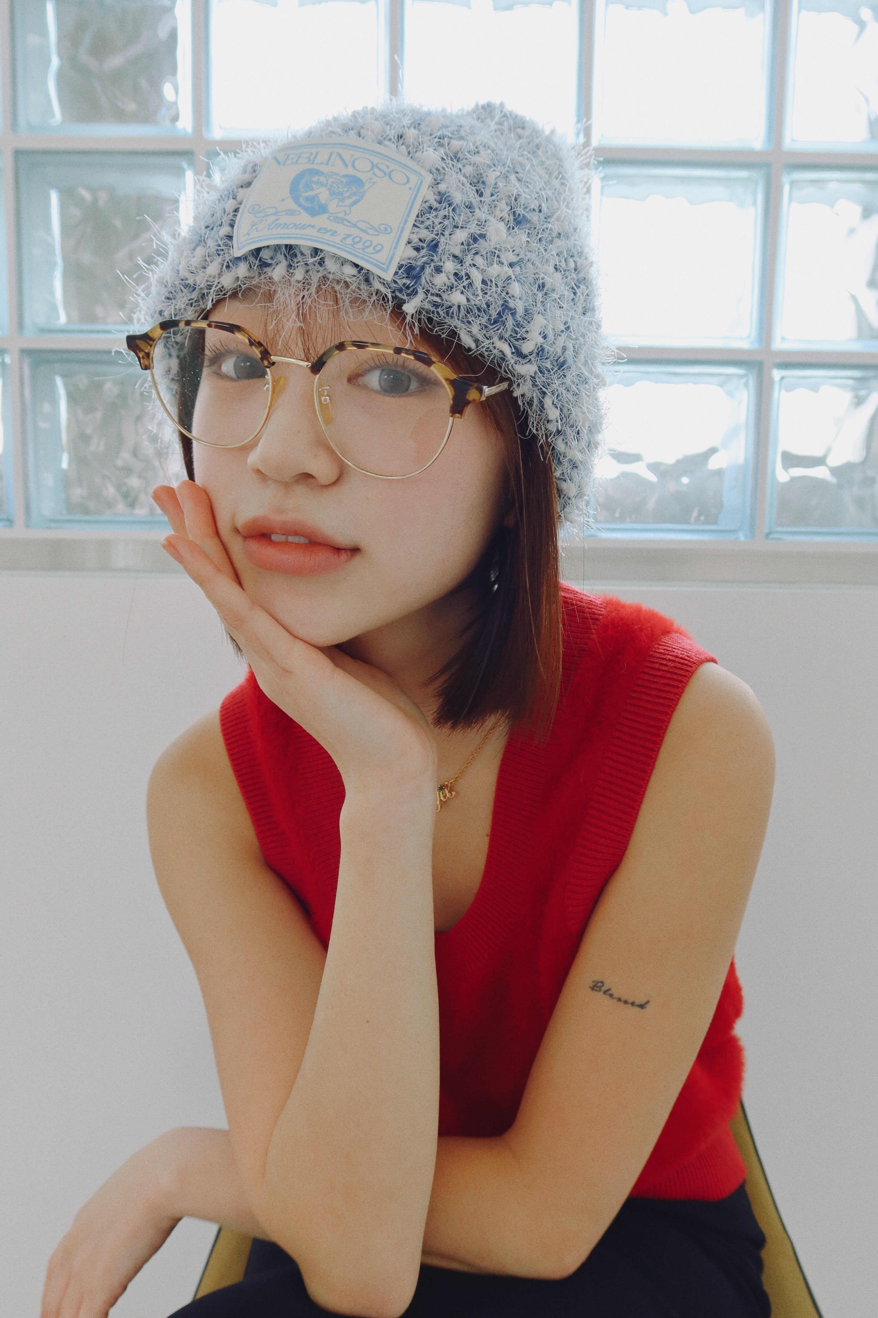 Angel boucle beanie [navy]