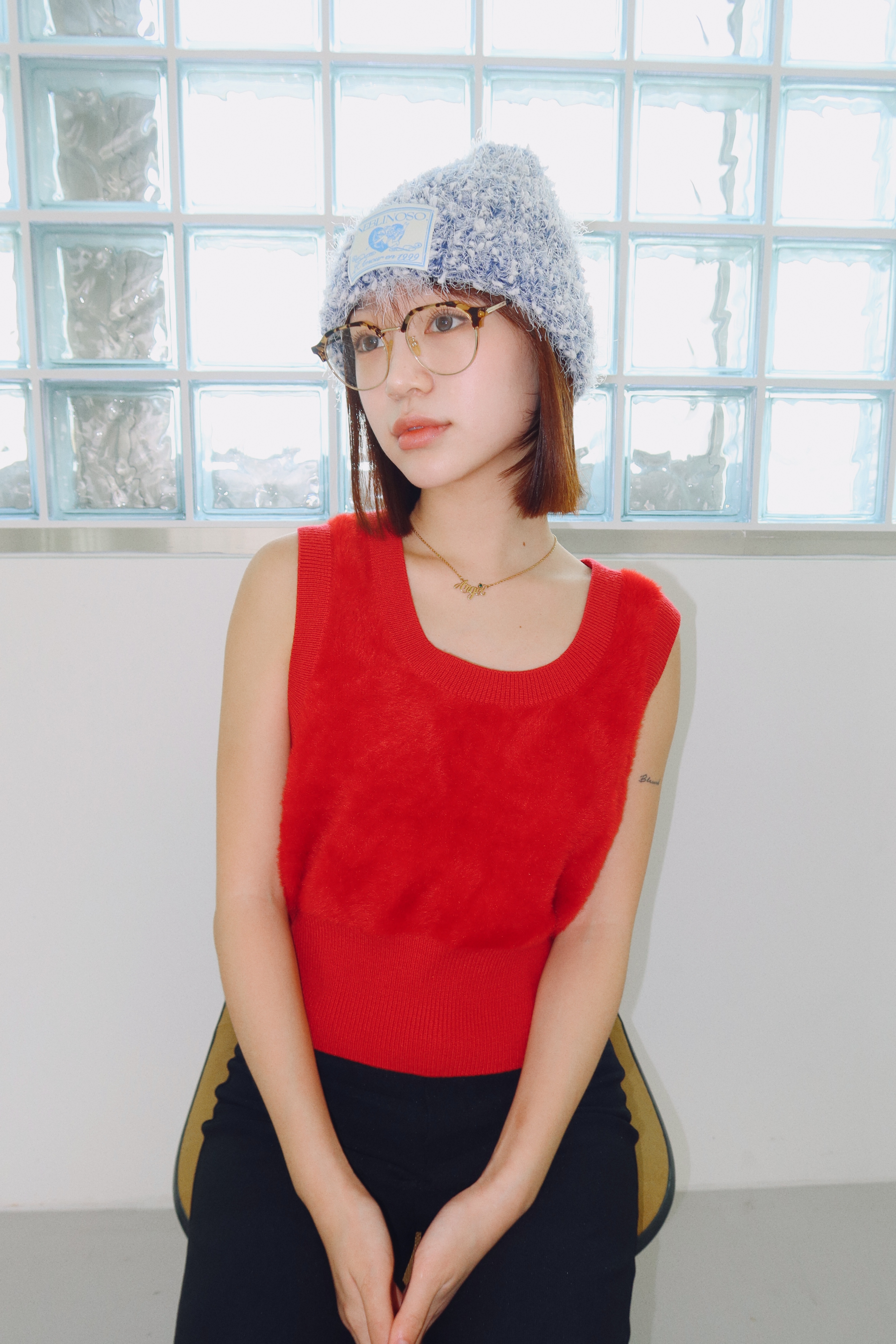 Angel boucle beanie [navy]