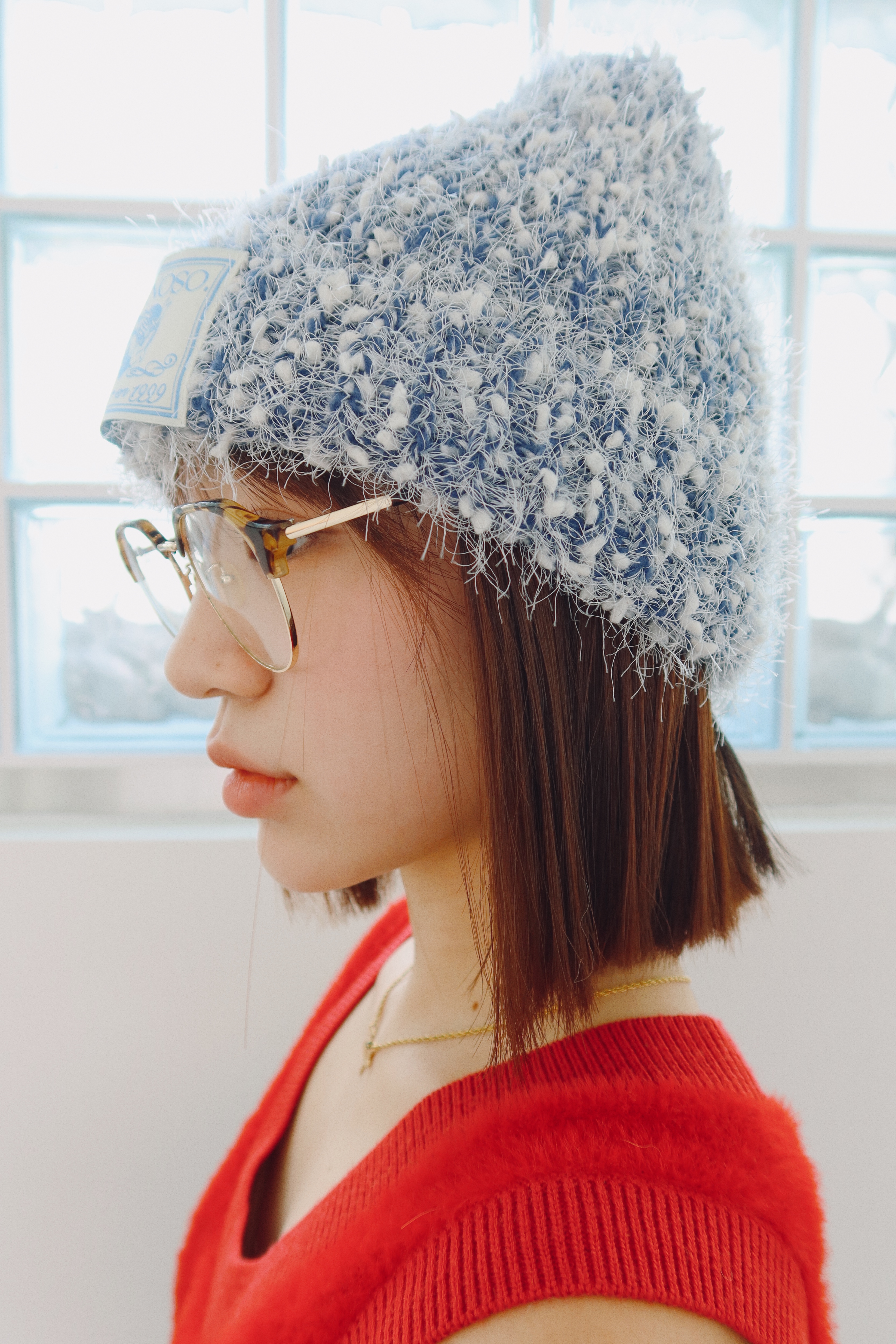 Angel boucle beanie [navy]