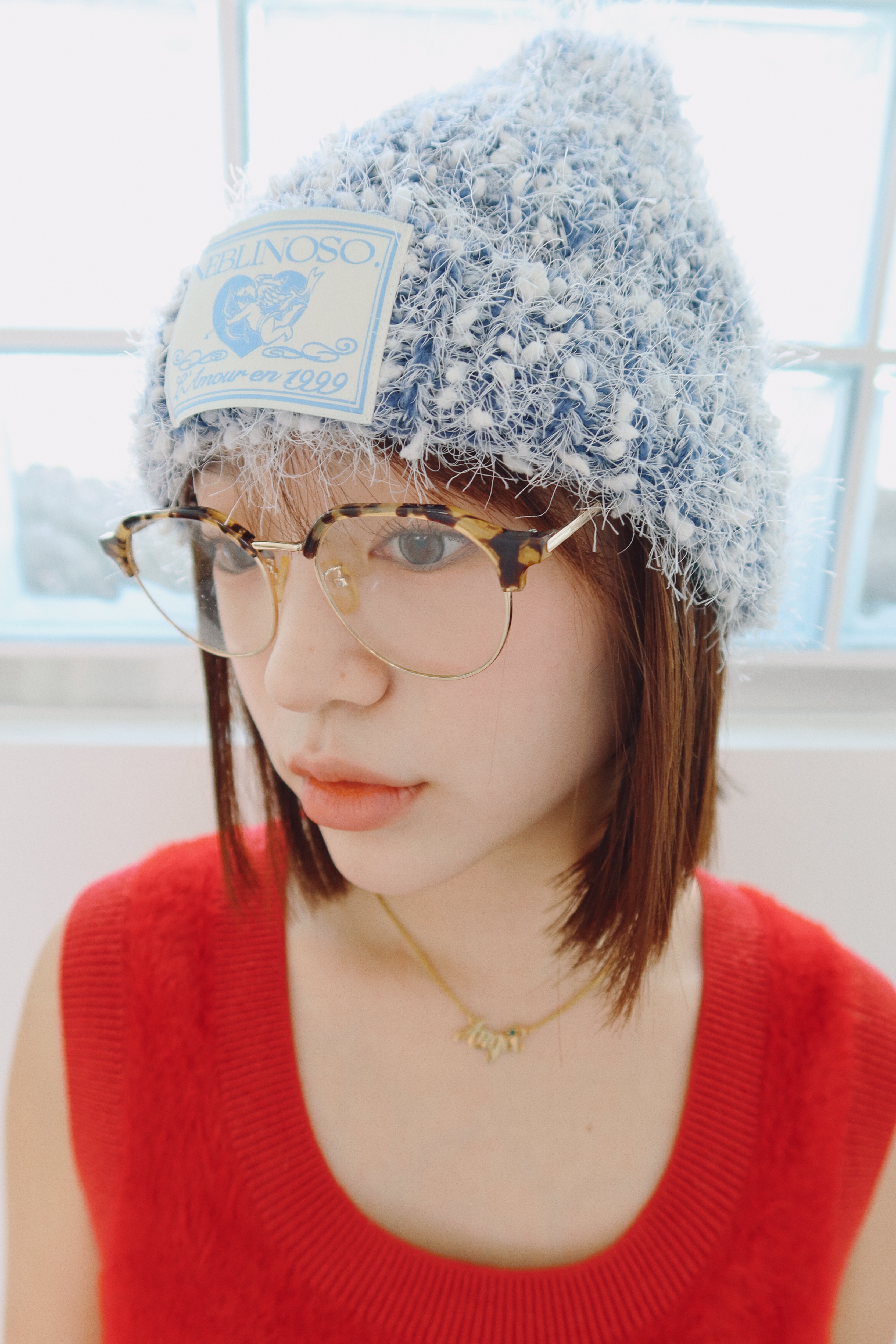Angel boucle beanie [navy]