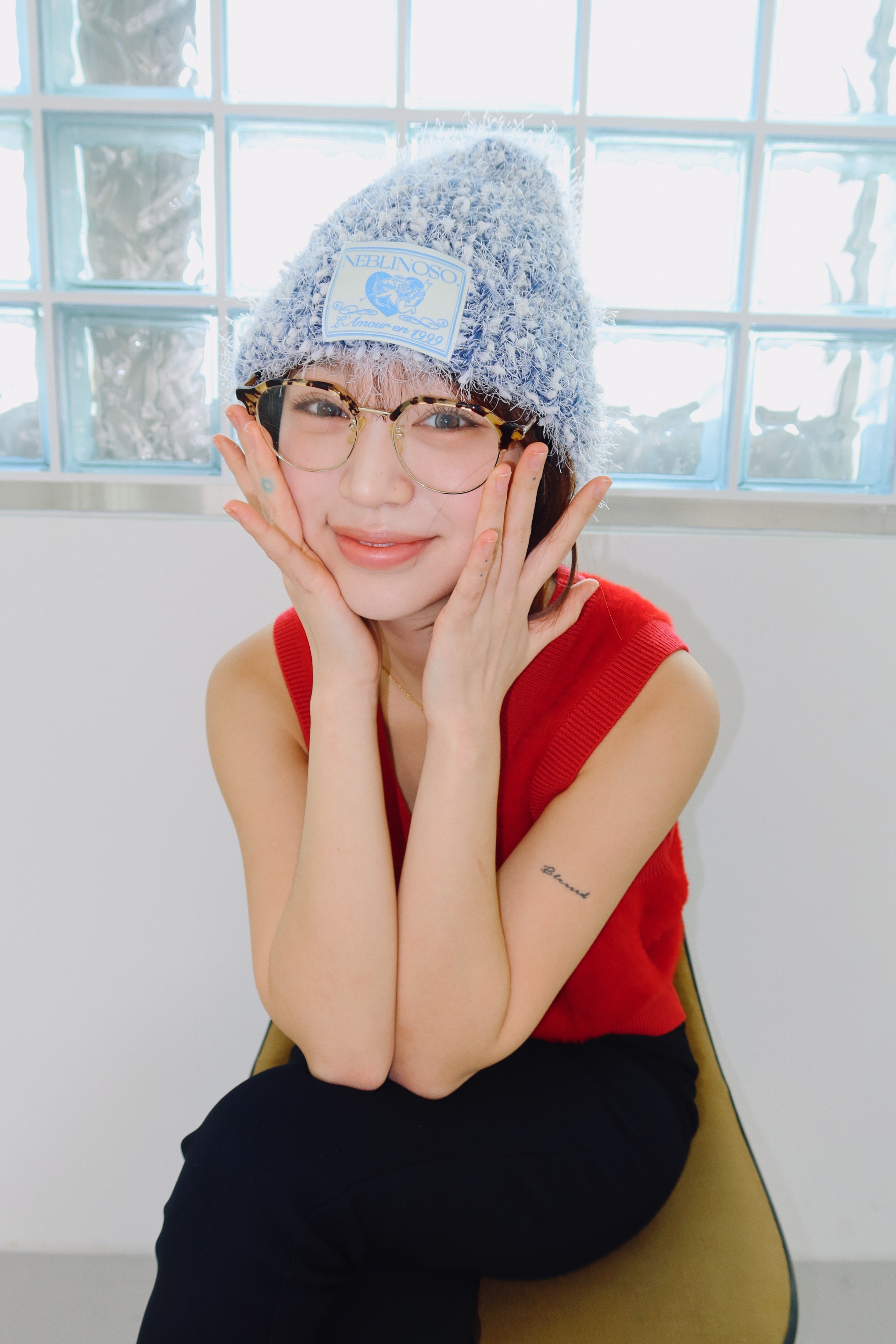 Angel boucle beanie [navy]
