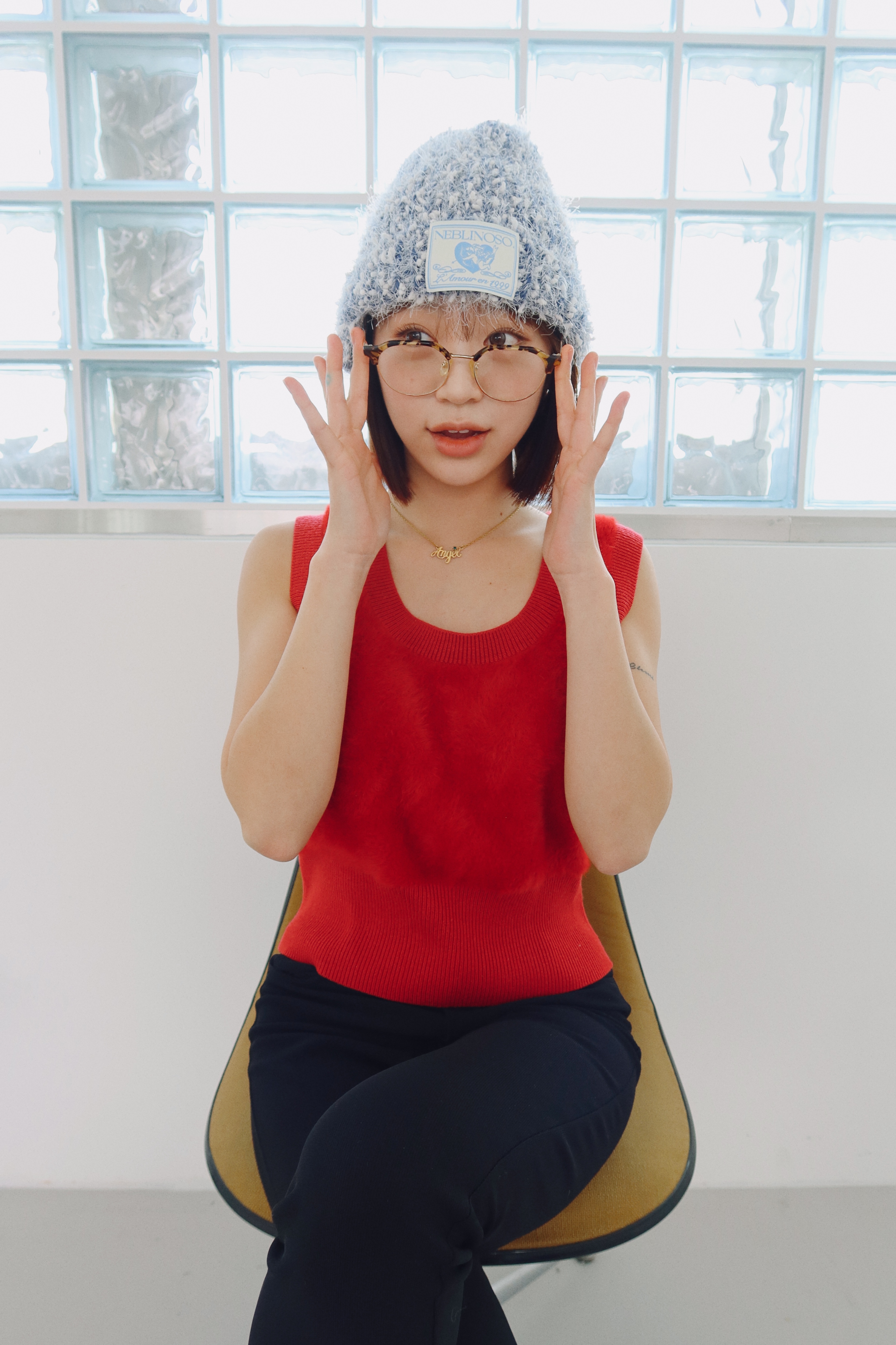 Angel boucle beanie [navy]