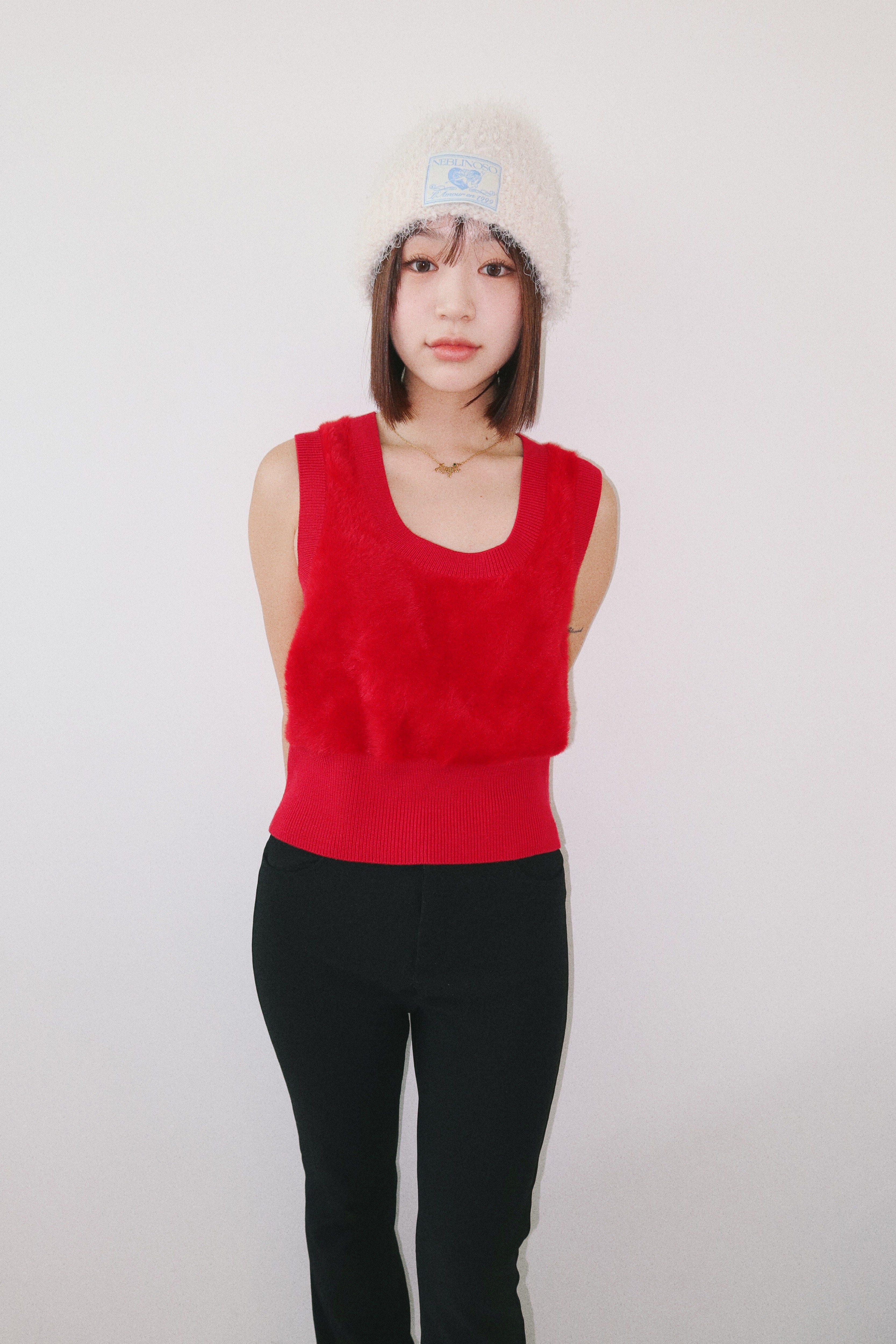 Angel boucle beanie [ivory]