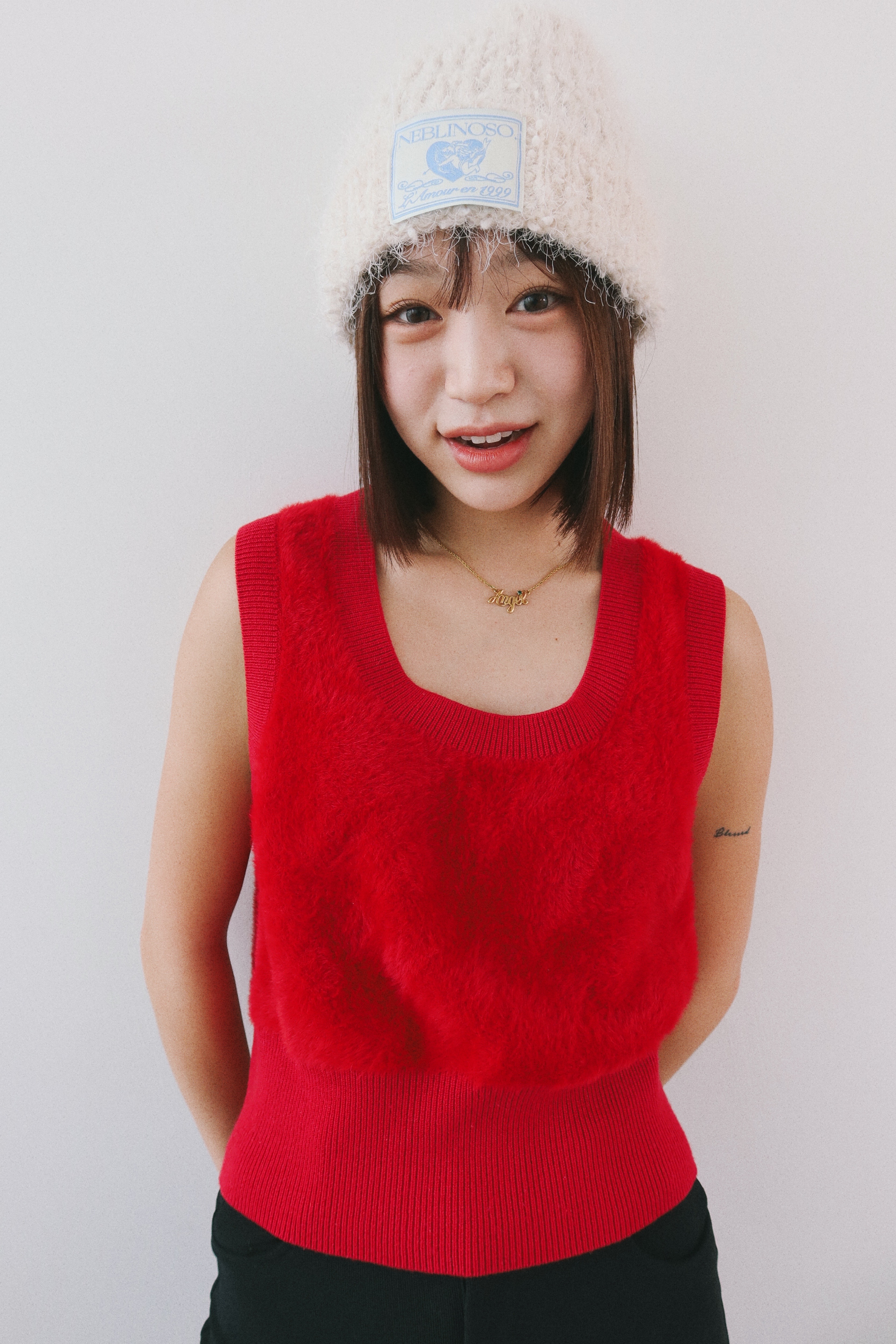 Angel boucle beanie [ivory]