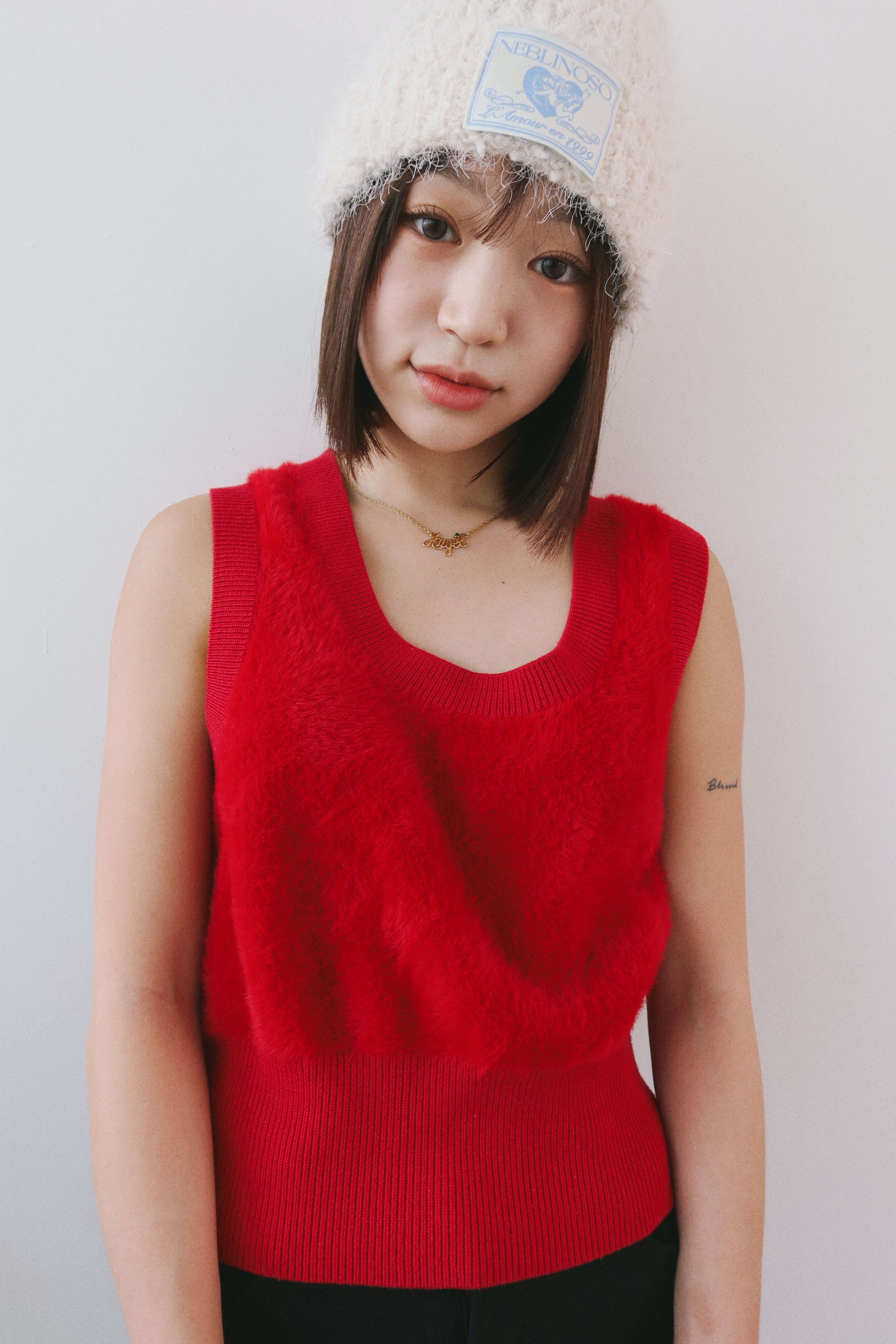 Angel boucle beanie [ivory]