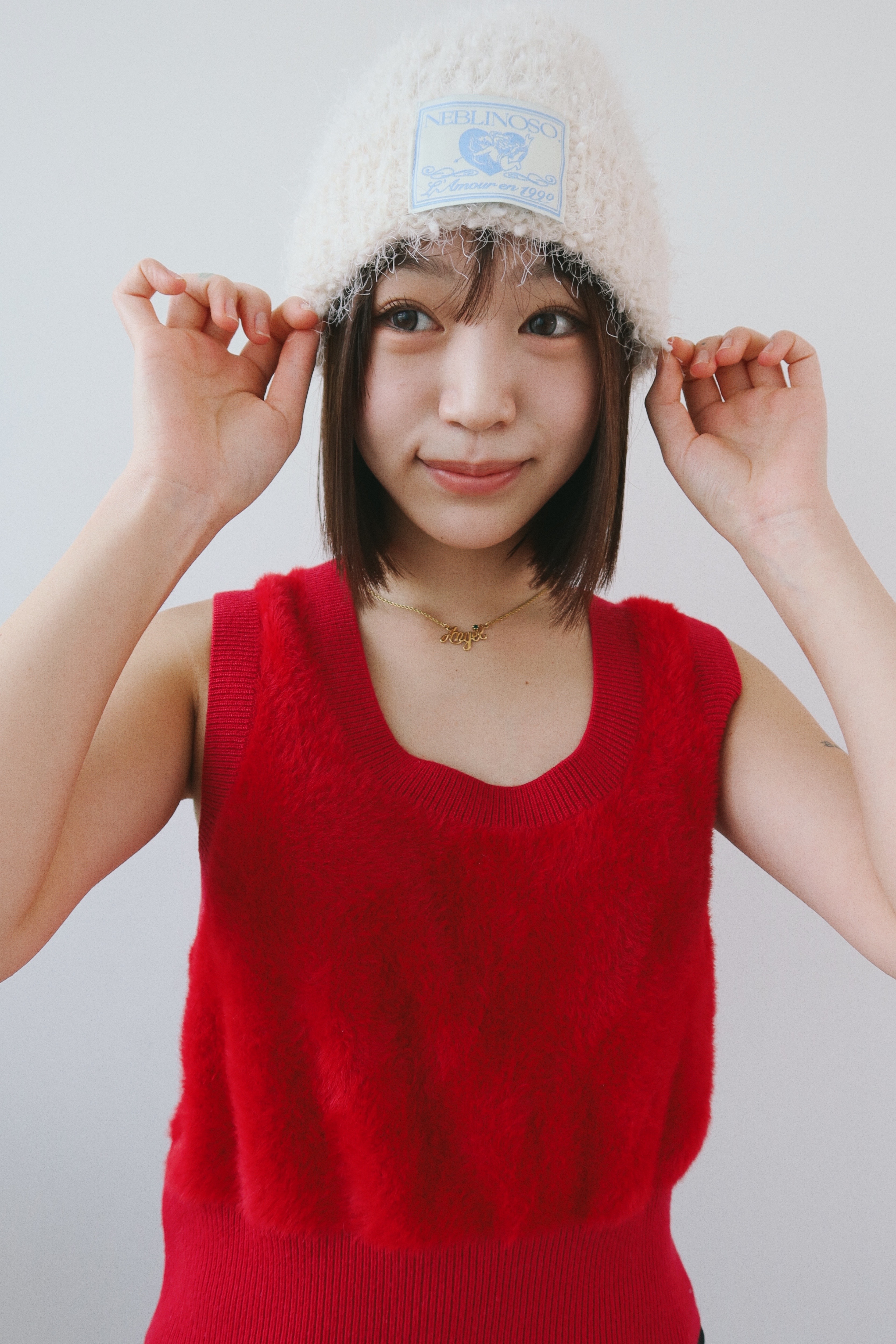 Angel boucle beanie [ivory]