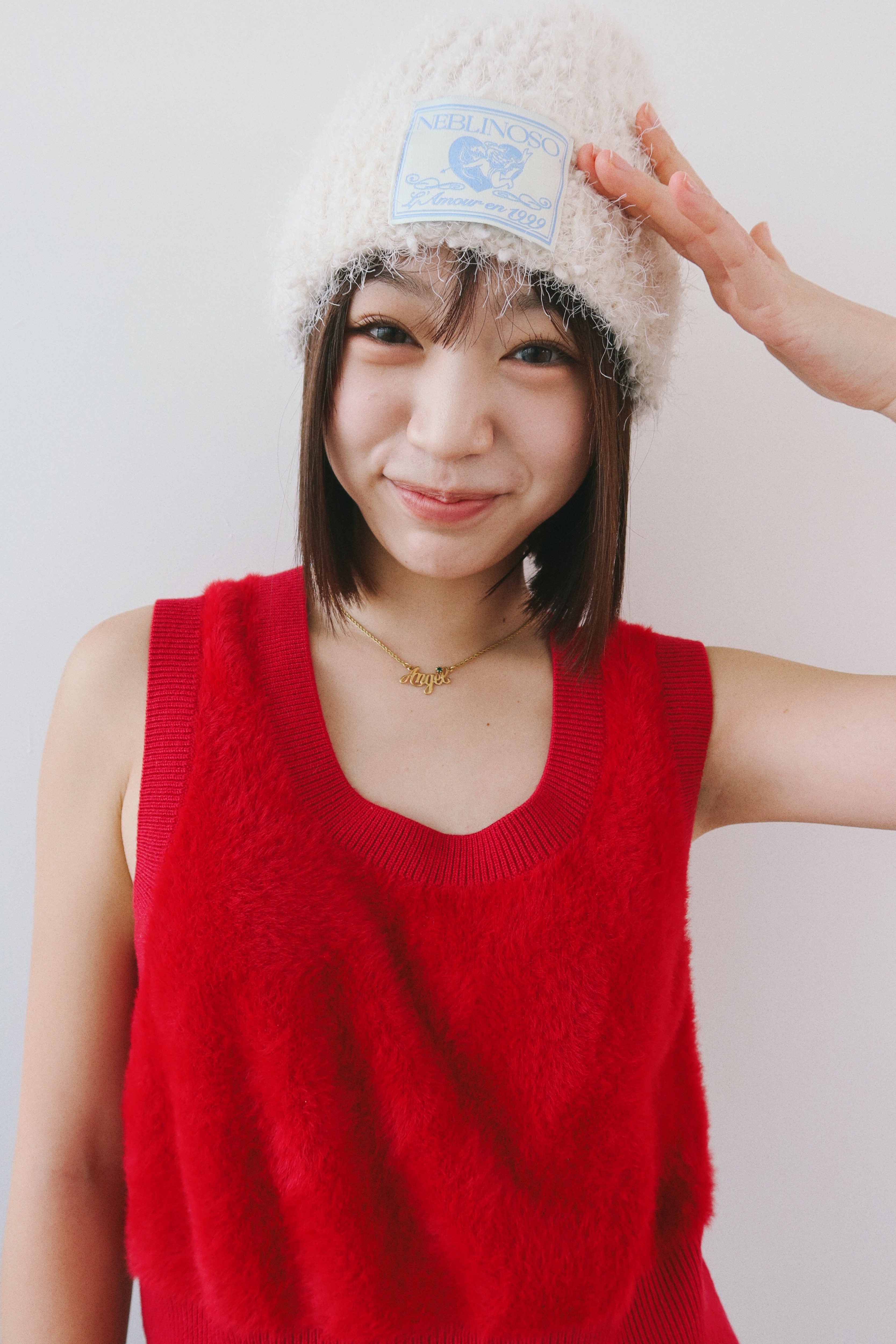 Angel boucle beanie [ivory]