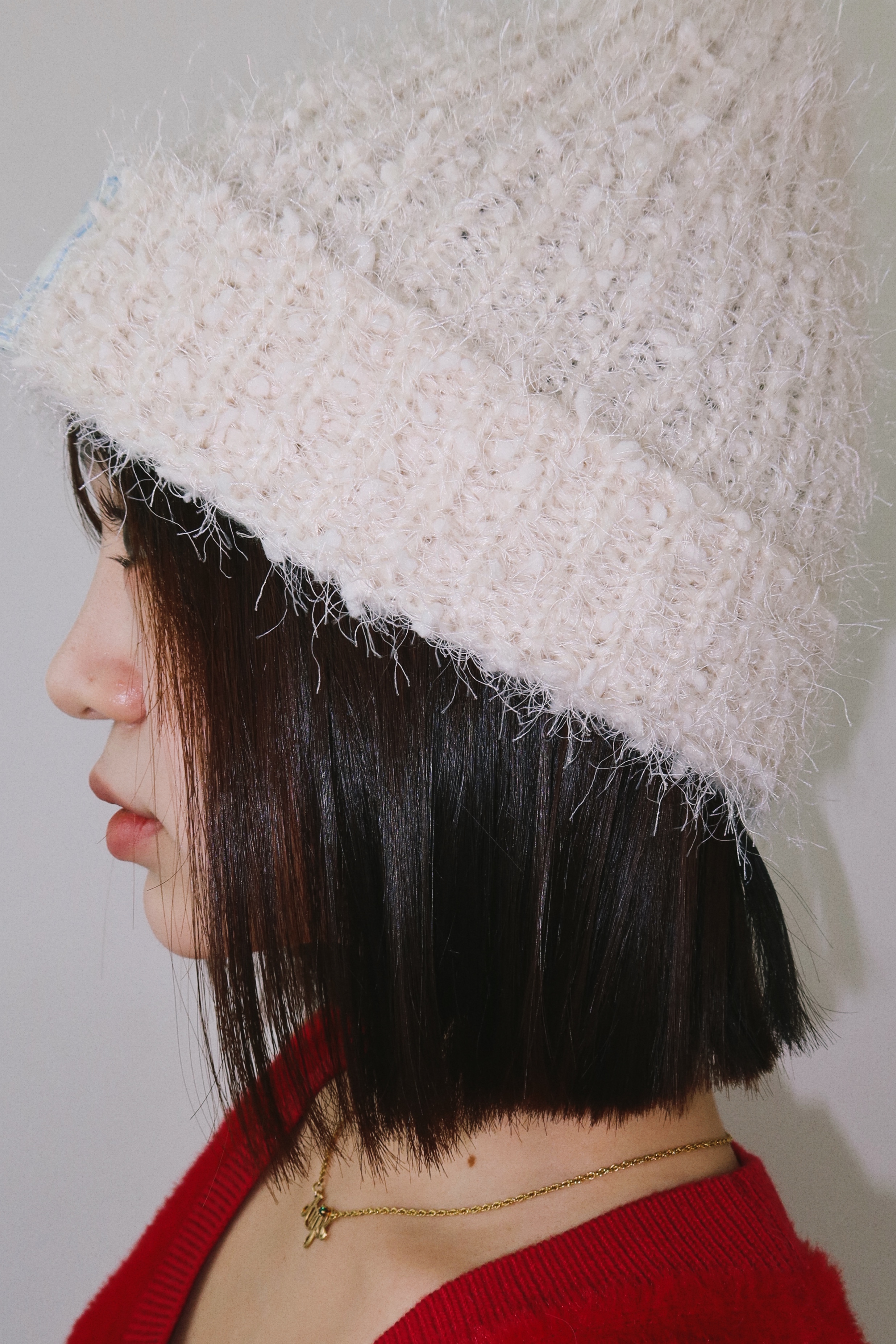 Angel boucle beanie [ivory]