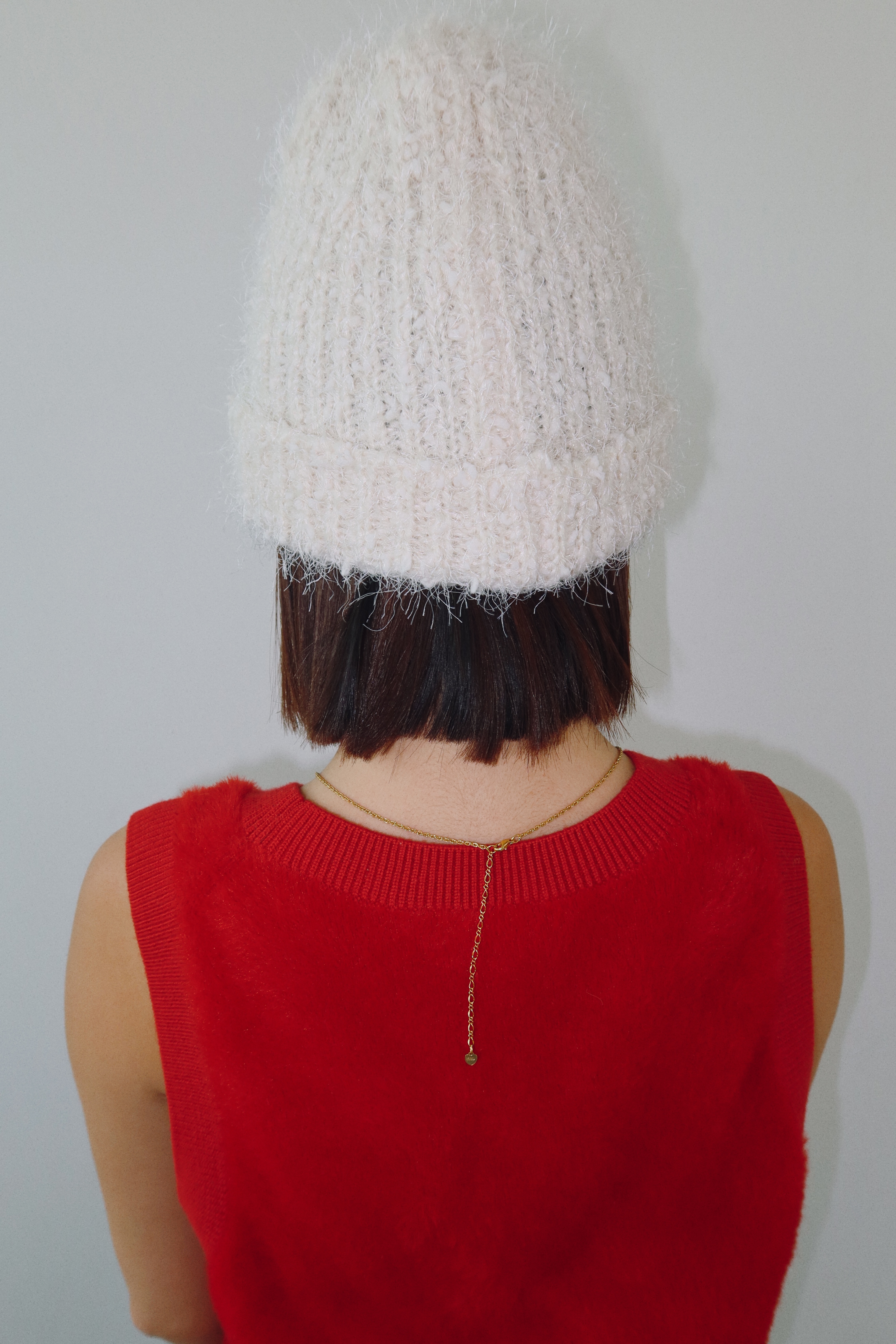 Angel boucle beanie [ivory]