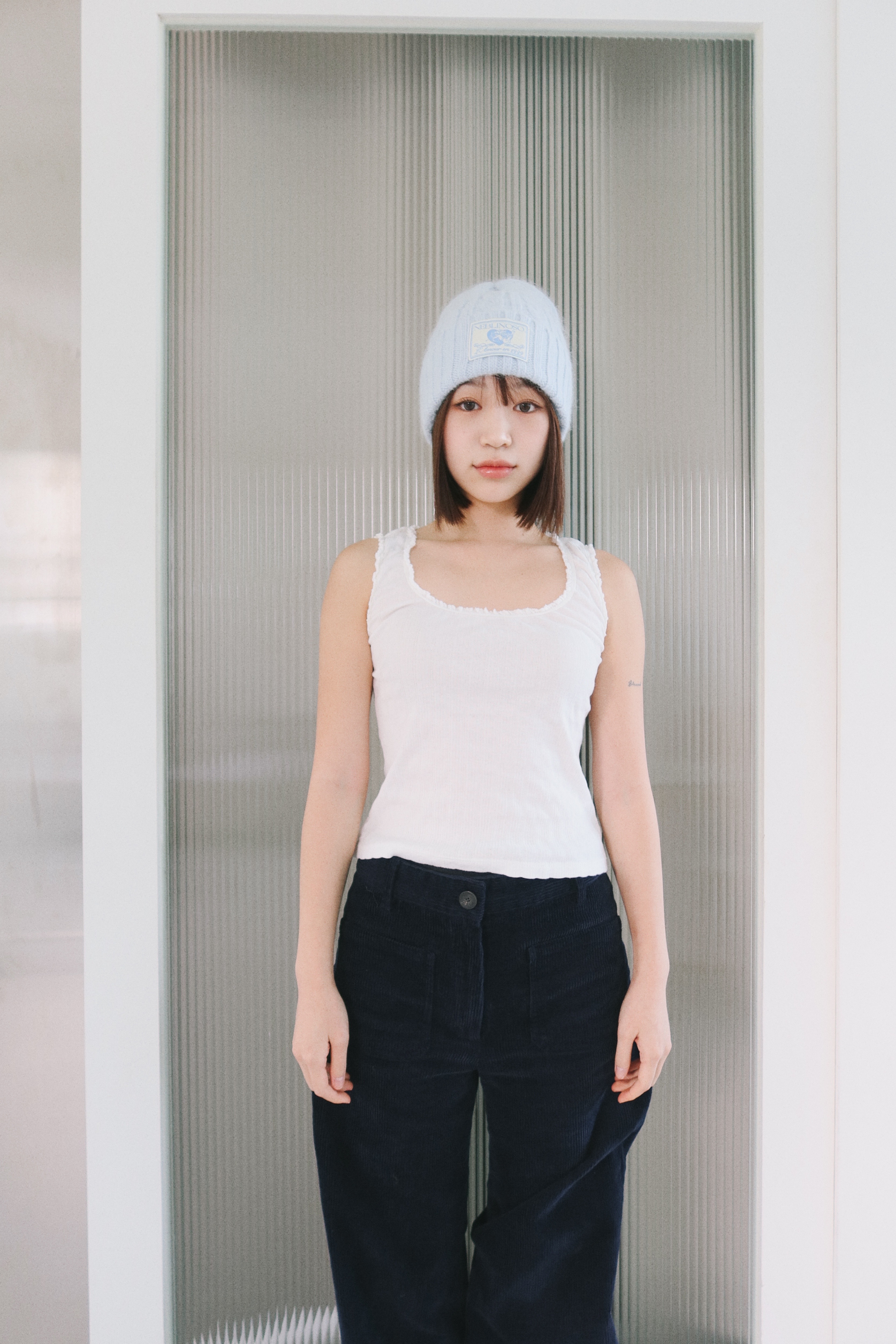 Angel twist angora beanie [sora]