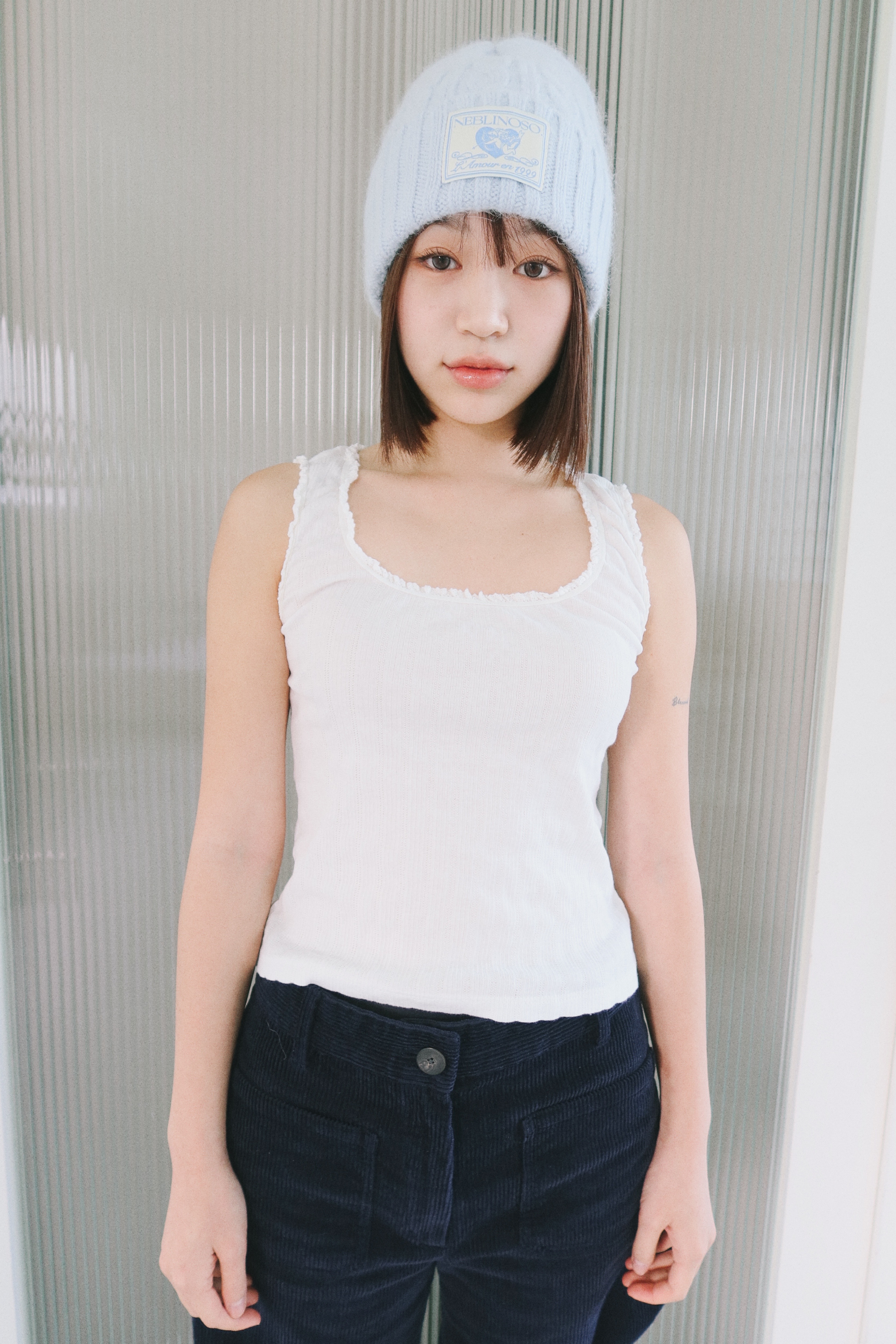 Angel twist angora beanie [sora]