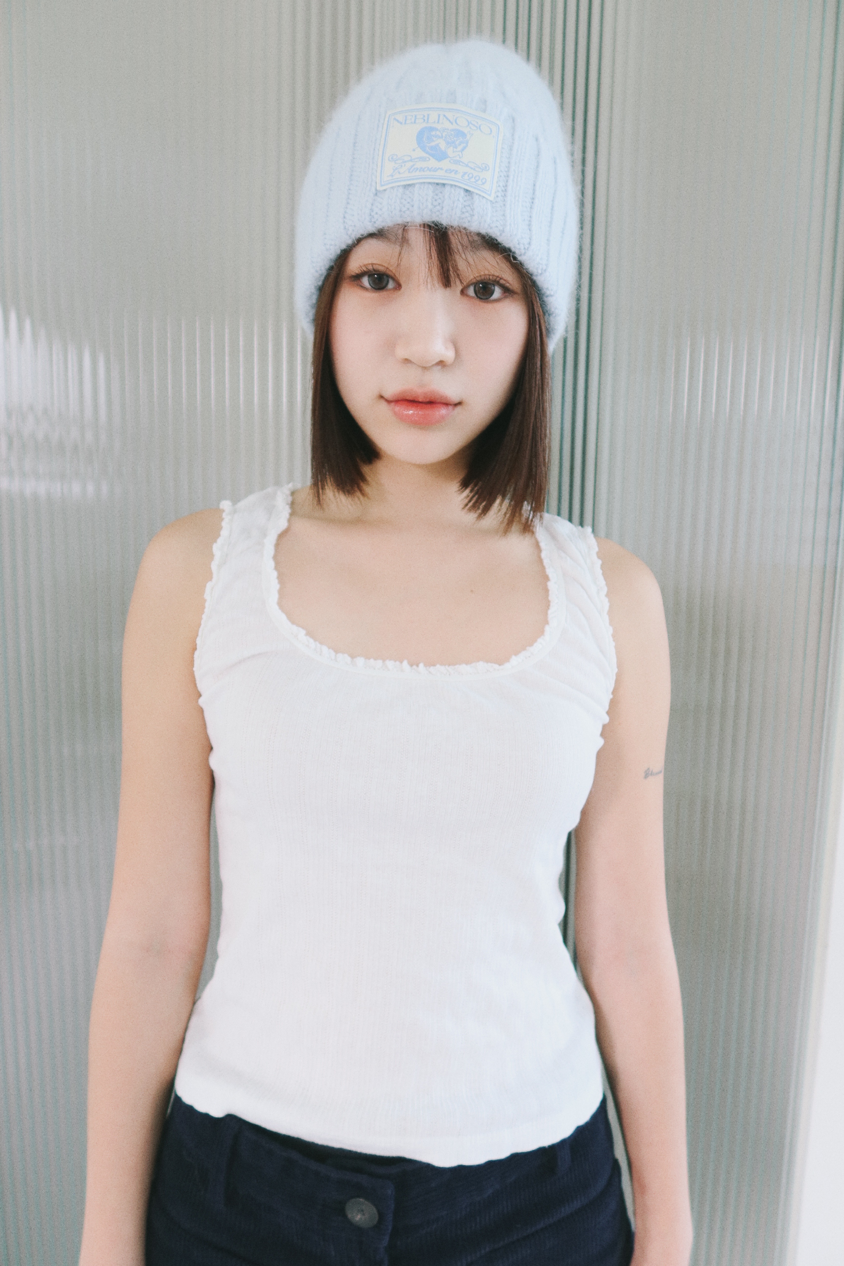 Angel twist angora beanie [sora]