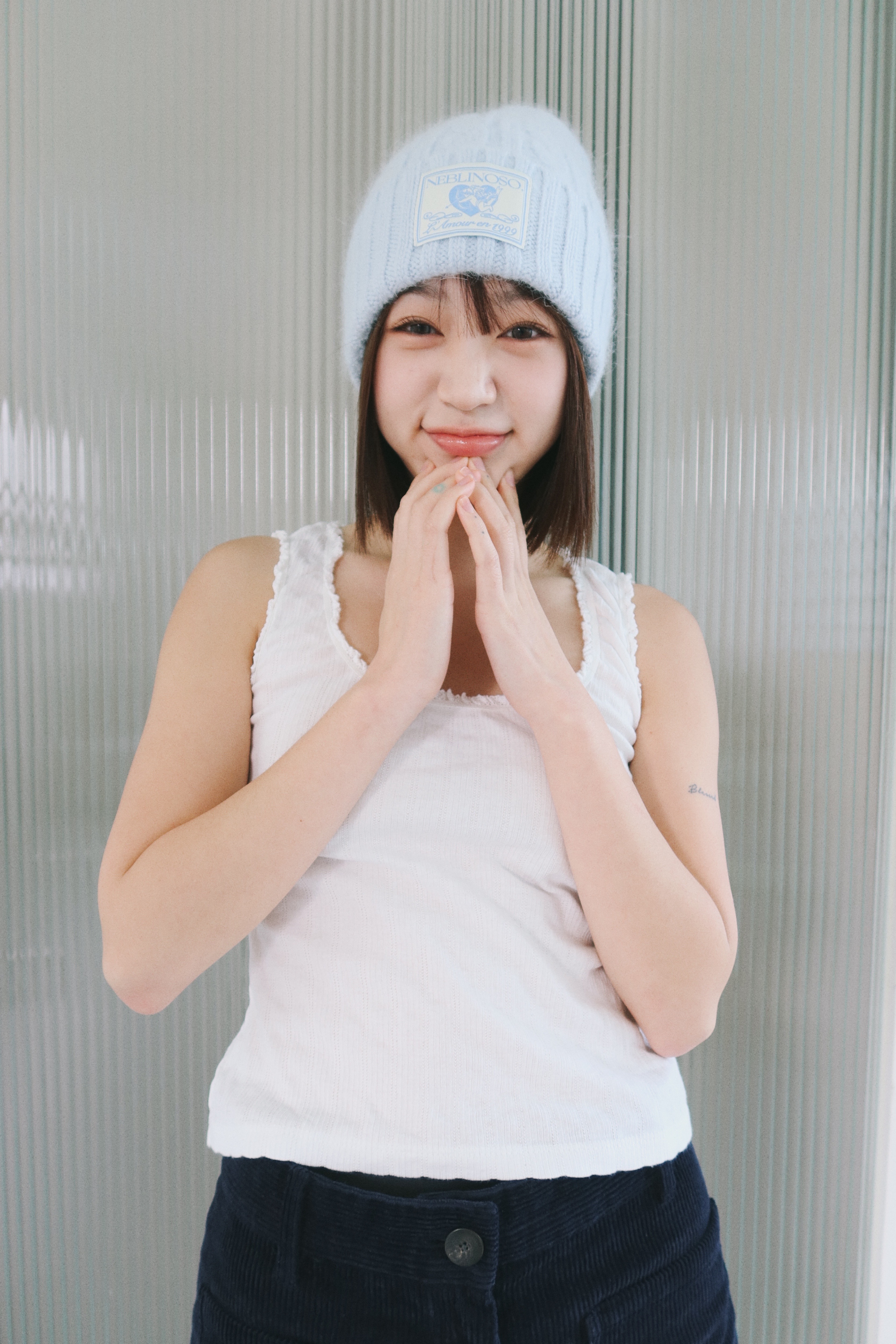Angel twist angora beanie [sora]