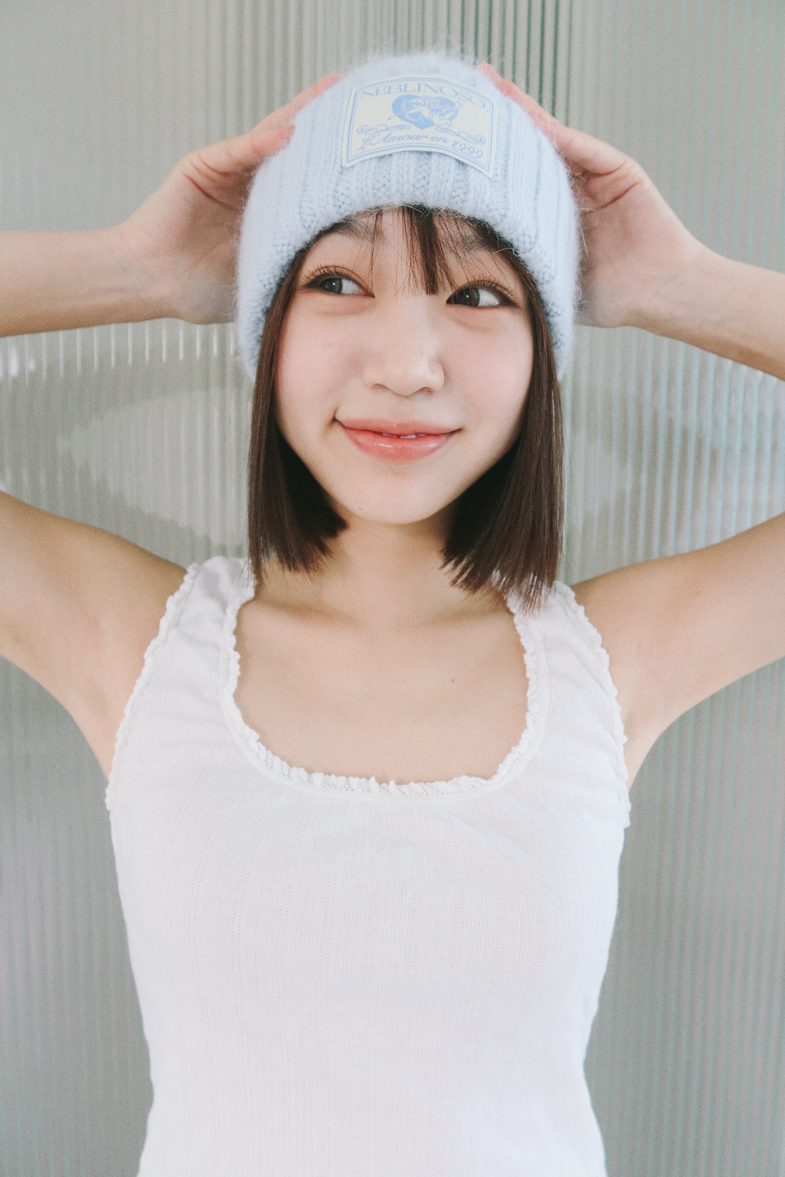 Angel twist angora beanie [sora]