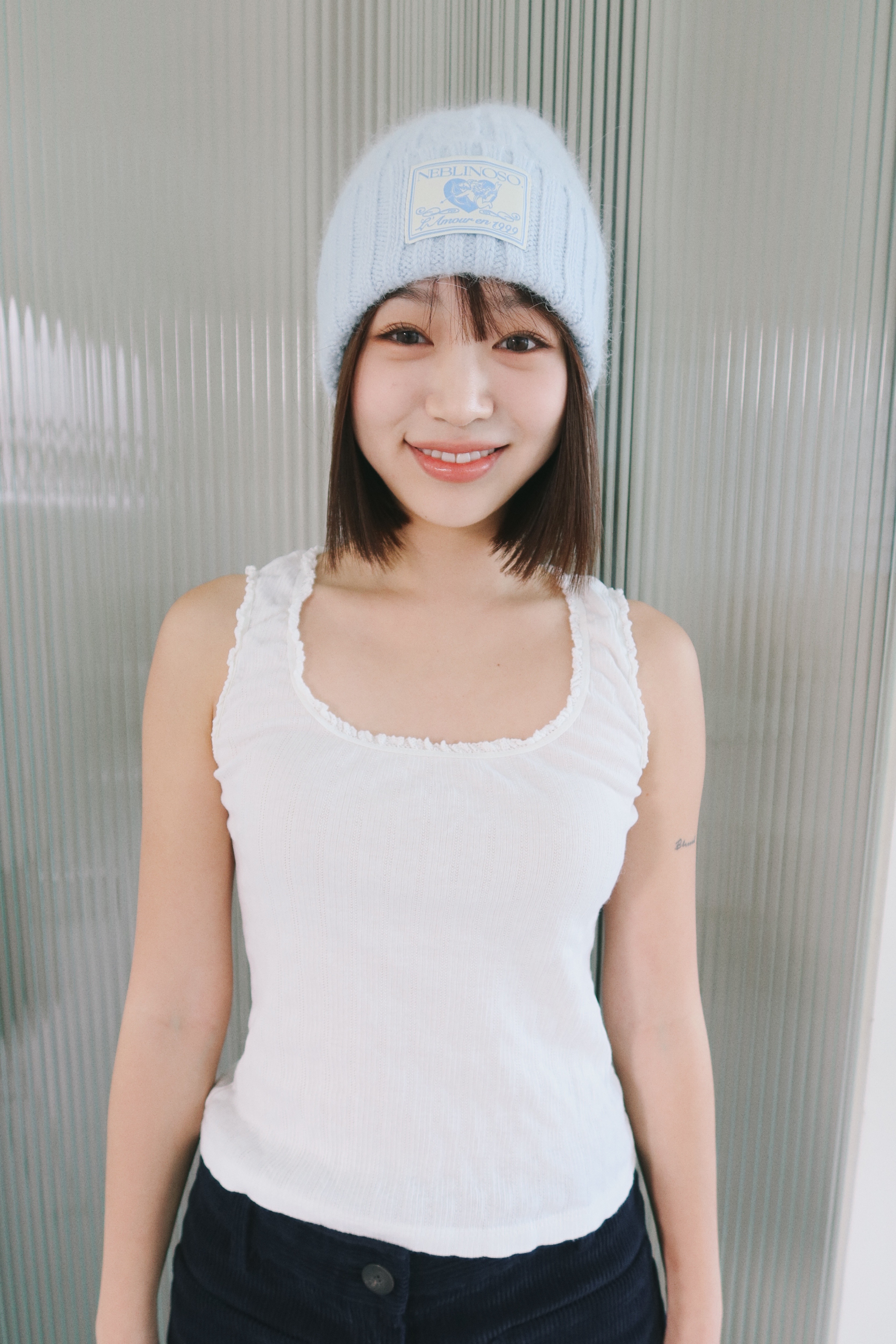 Angel twist angora beanie [sora]