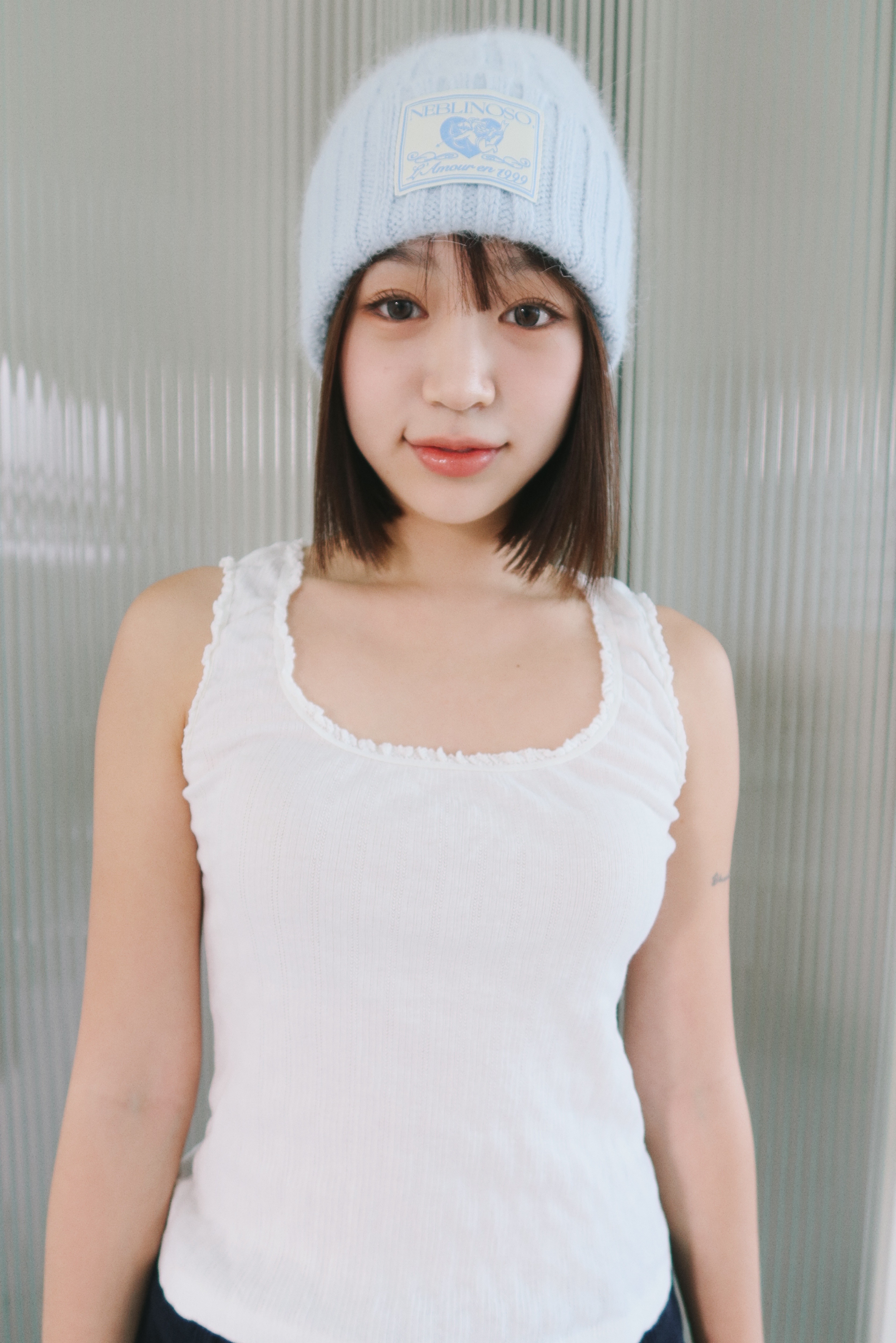 Angel twist angora beanie [sora]